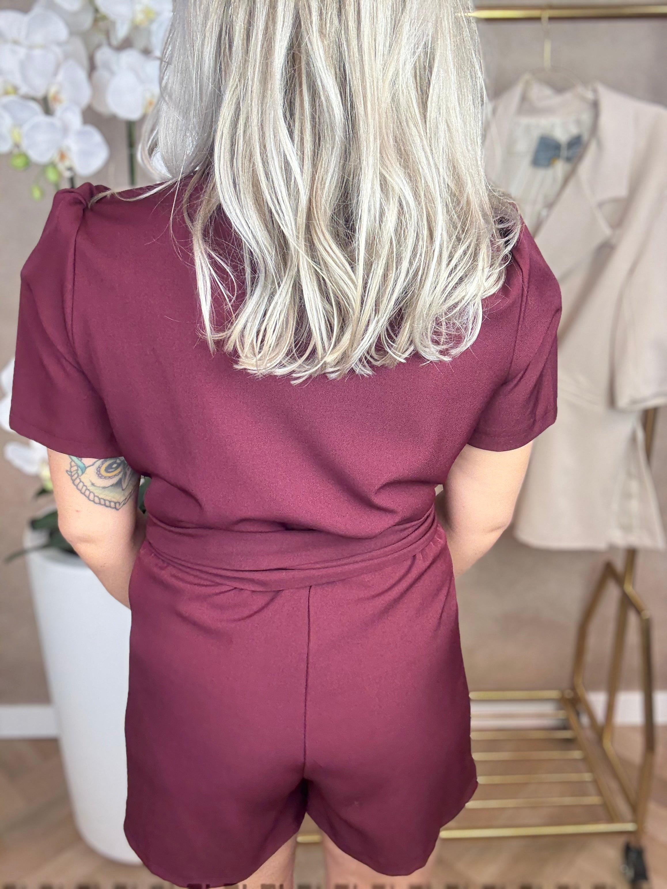 Jumpsuit | Milou | bordeaux rood