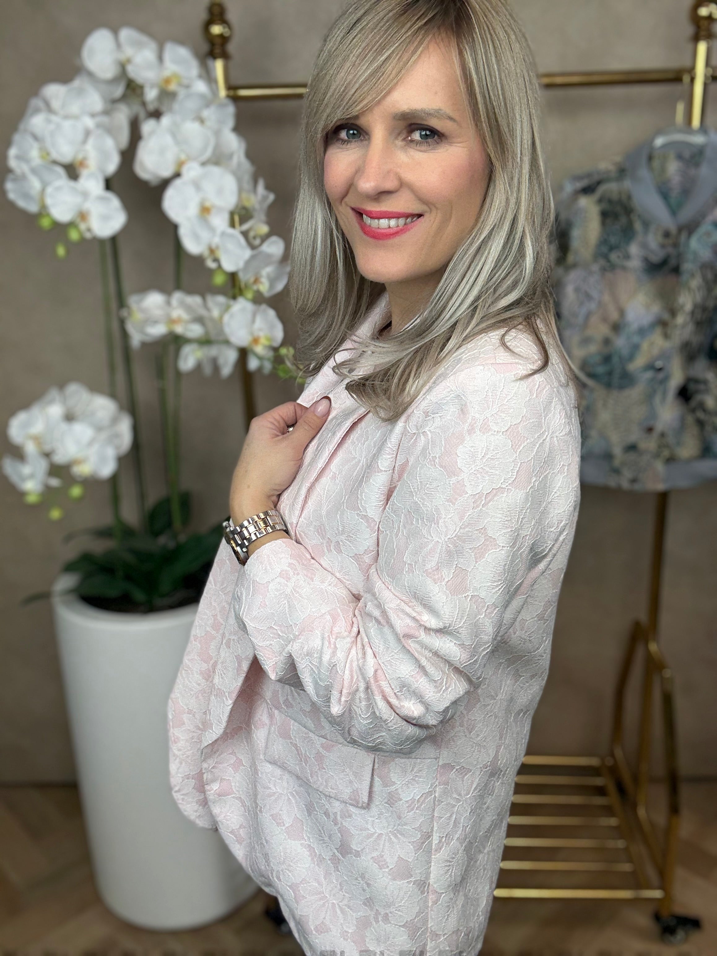 Blazer | Kant Bloem | Roze