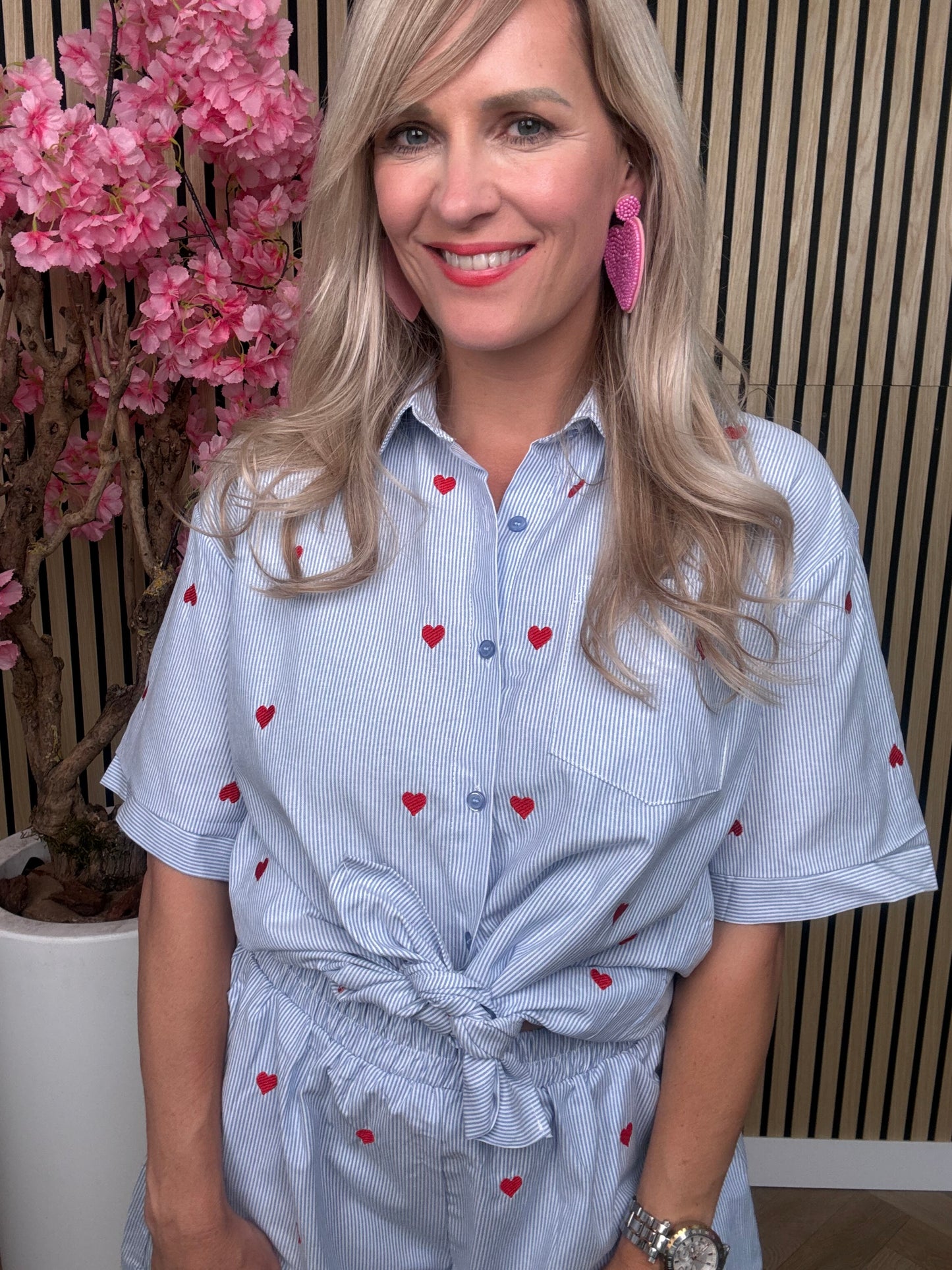 Set | Hartjes Blouse | Blauw