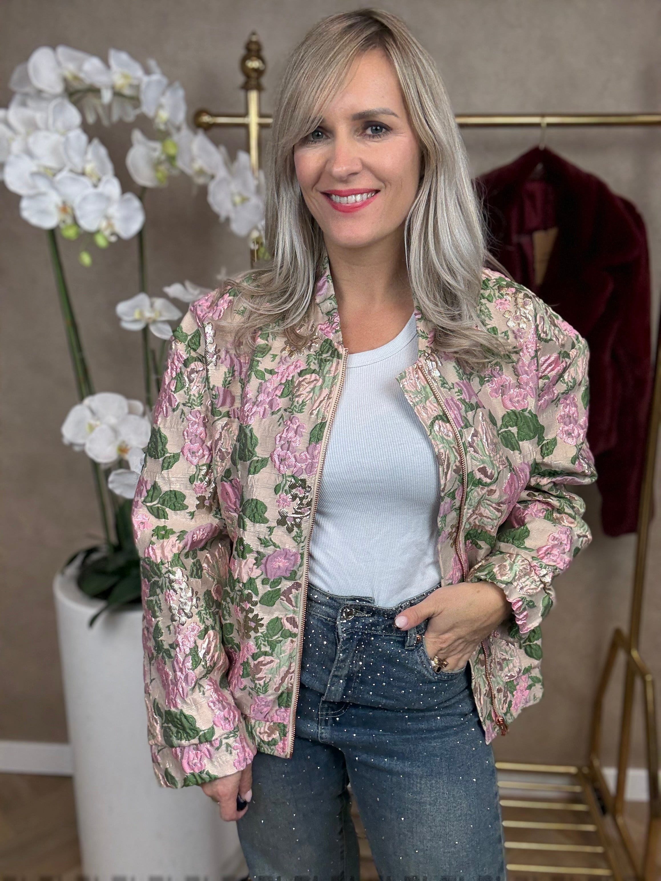 Bomberjack | Ambika Flower | Roze