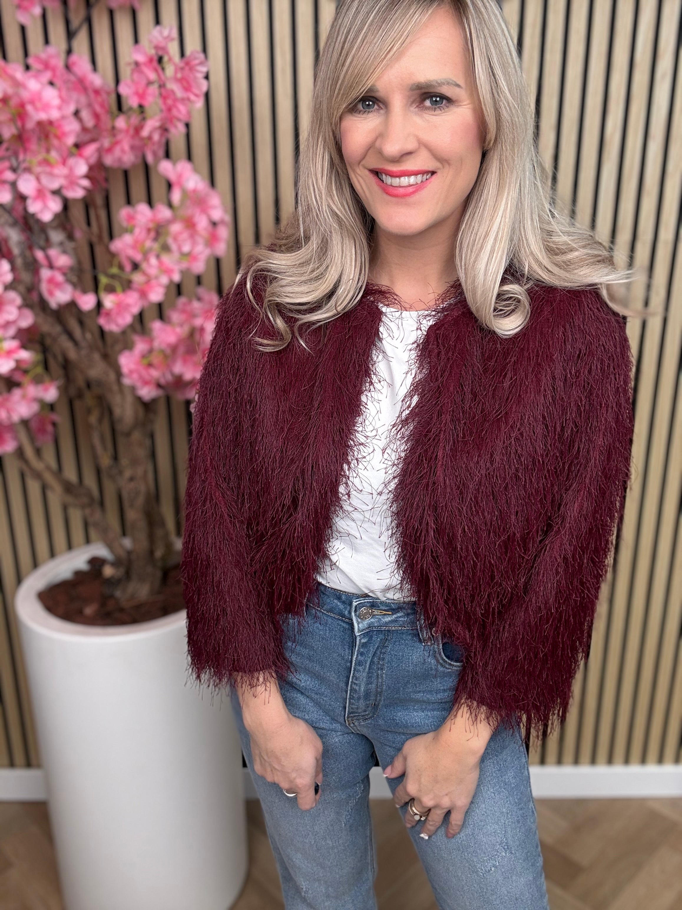 Vestje | Louisa | Bordeaux rood