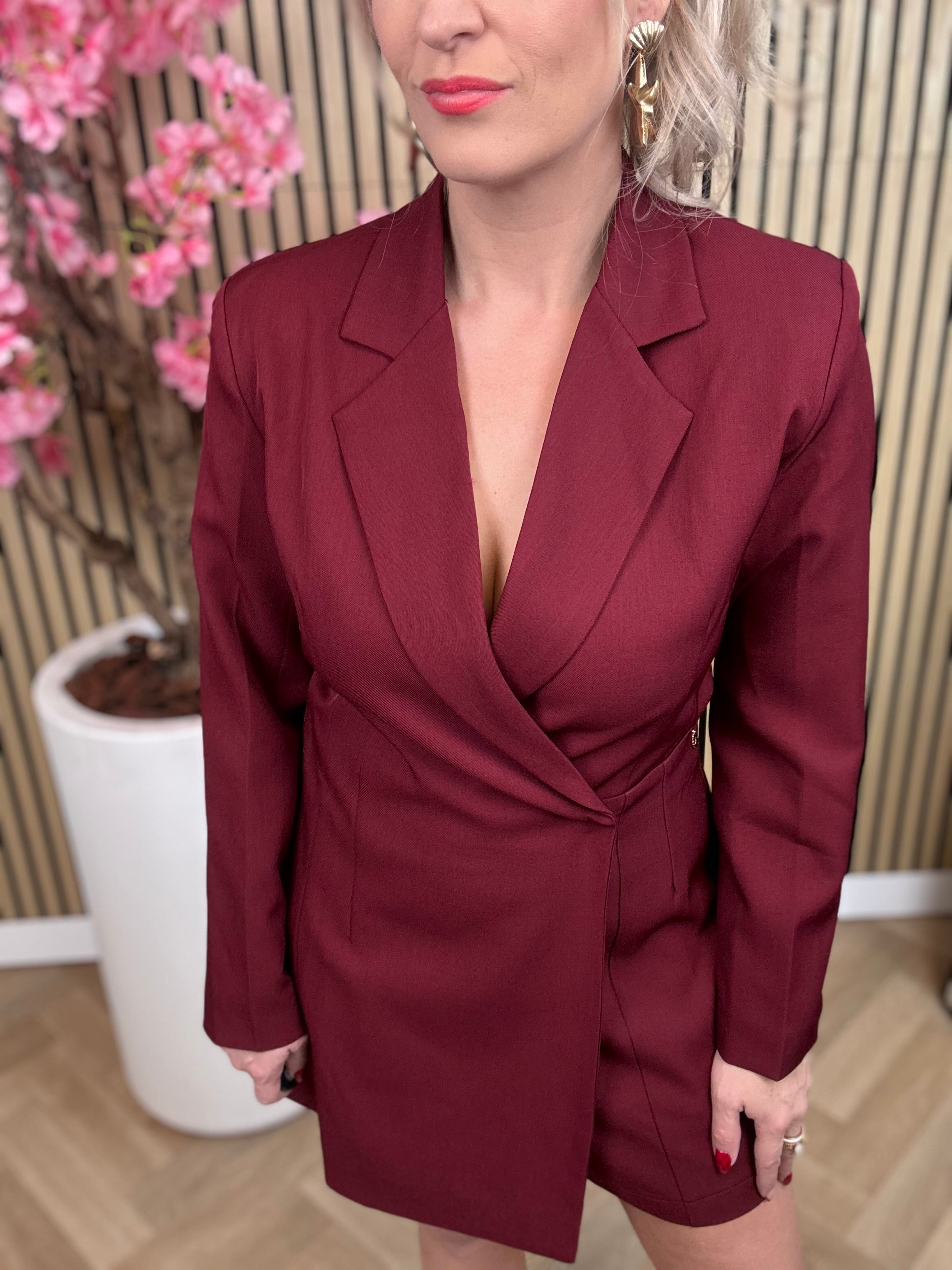 playsuit | Ambika | Bordeaux rood