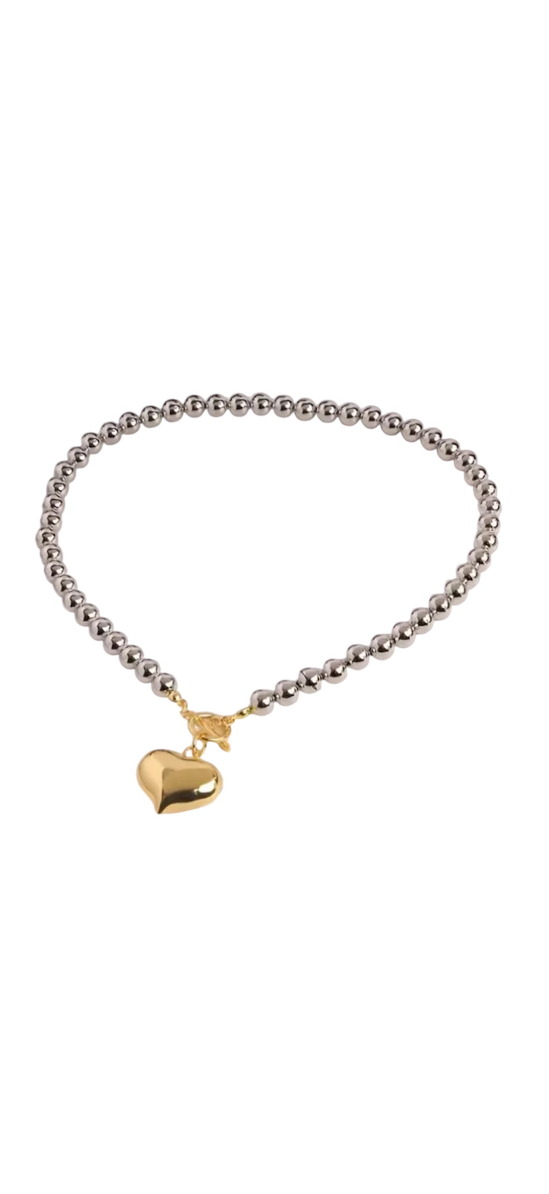Ketting | Zilver | Gouden Hart