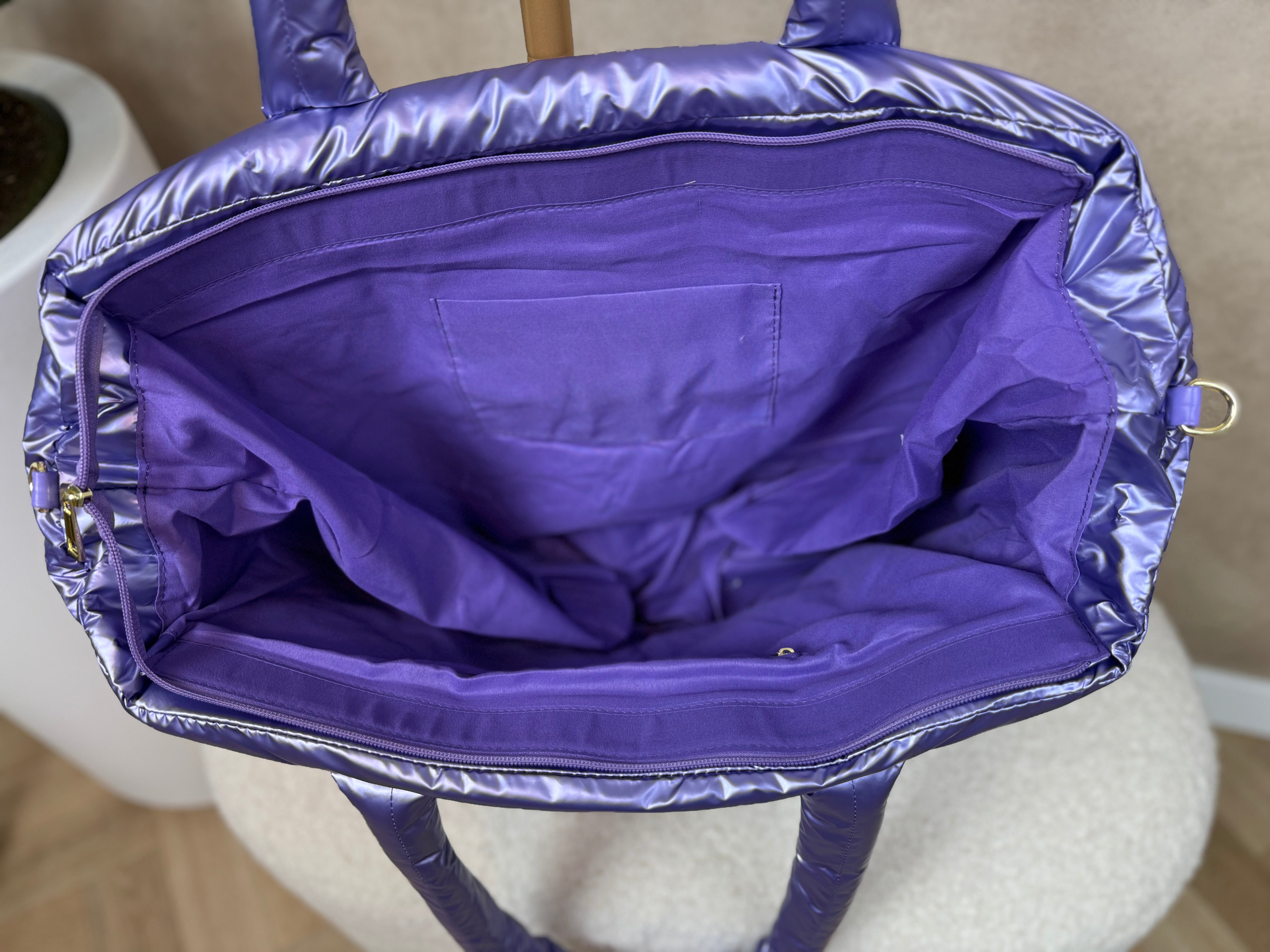 Tas | Puffy | Roze metallic