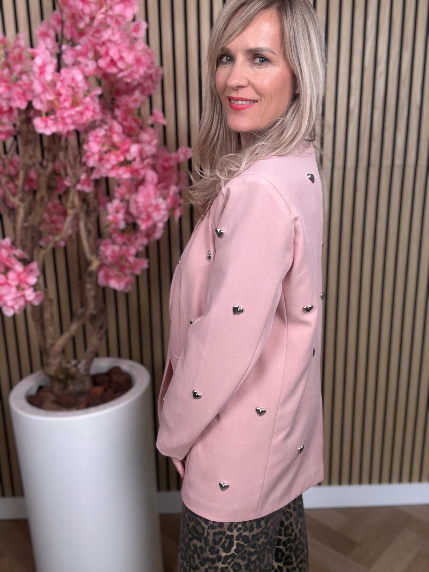 Blazer | Hartjes | Roze