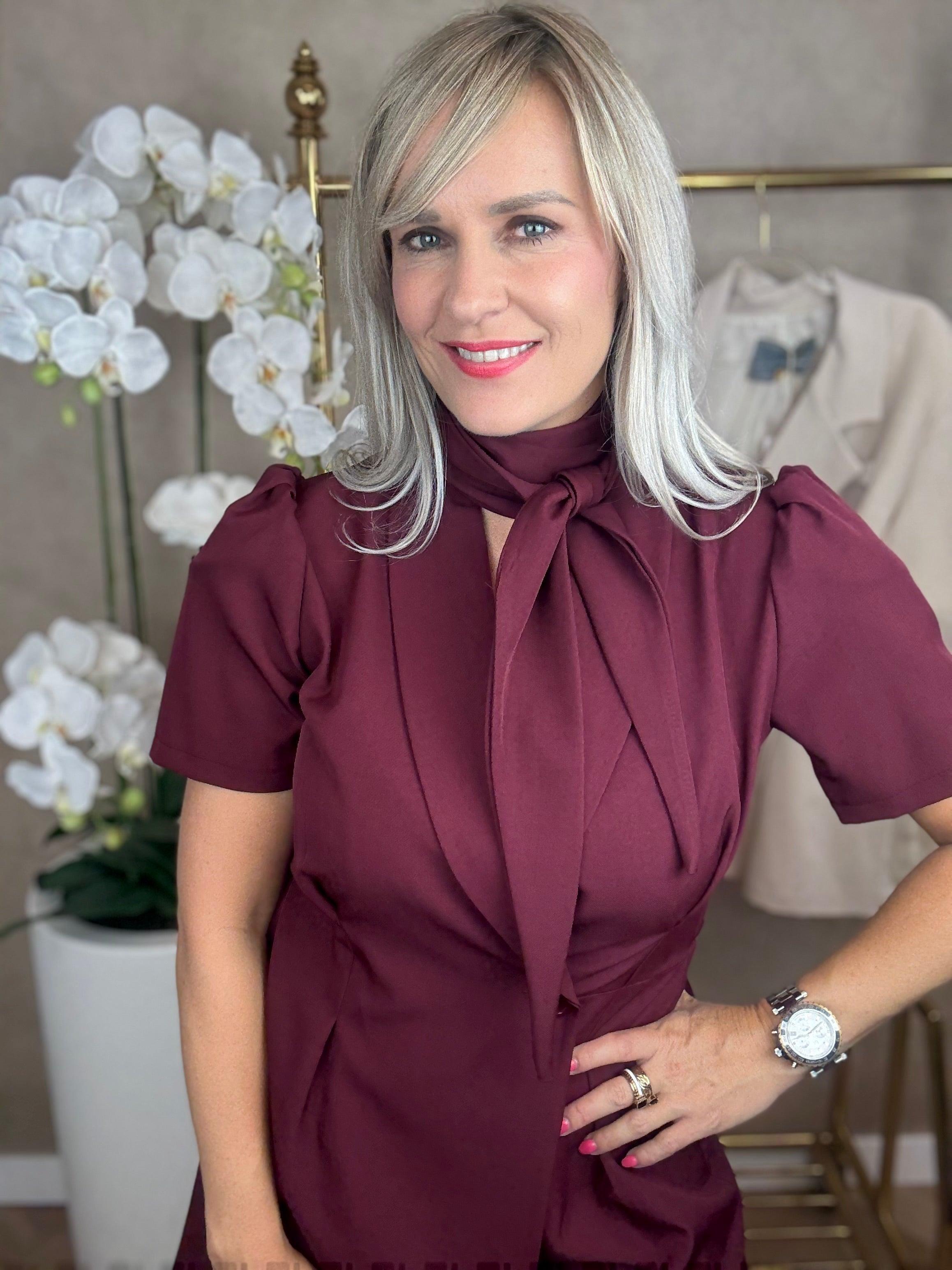 Jumpsuit | Milou | bordeaux rood