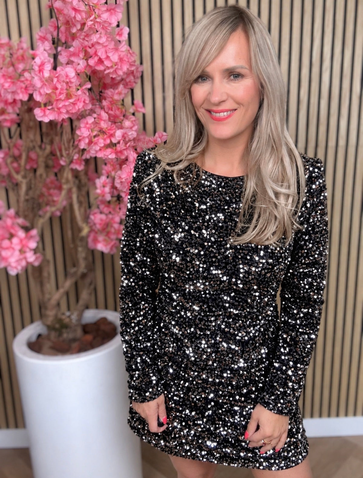Kleid | Glitzer | Schwarz