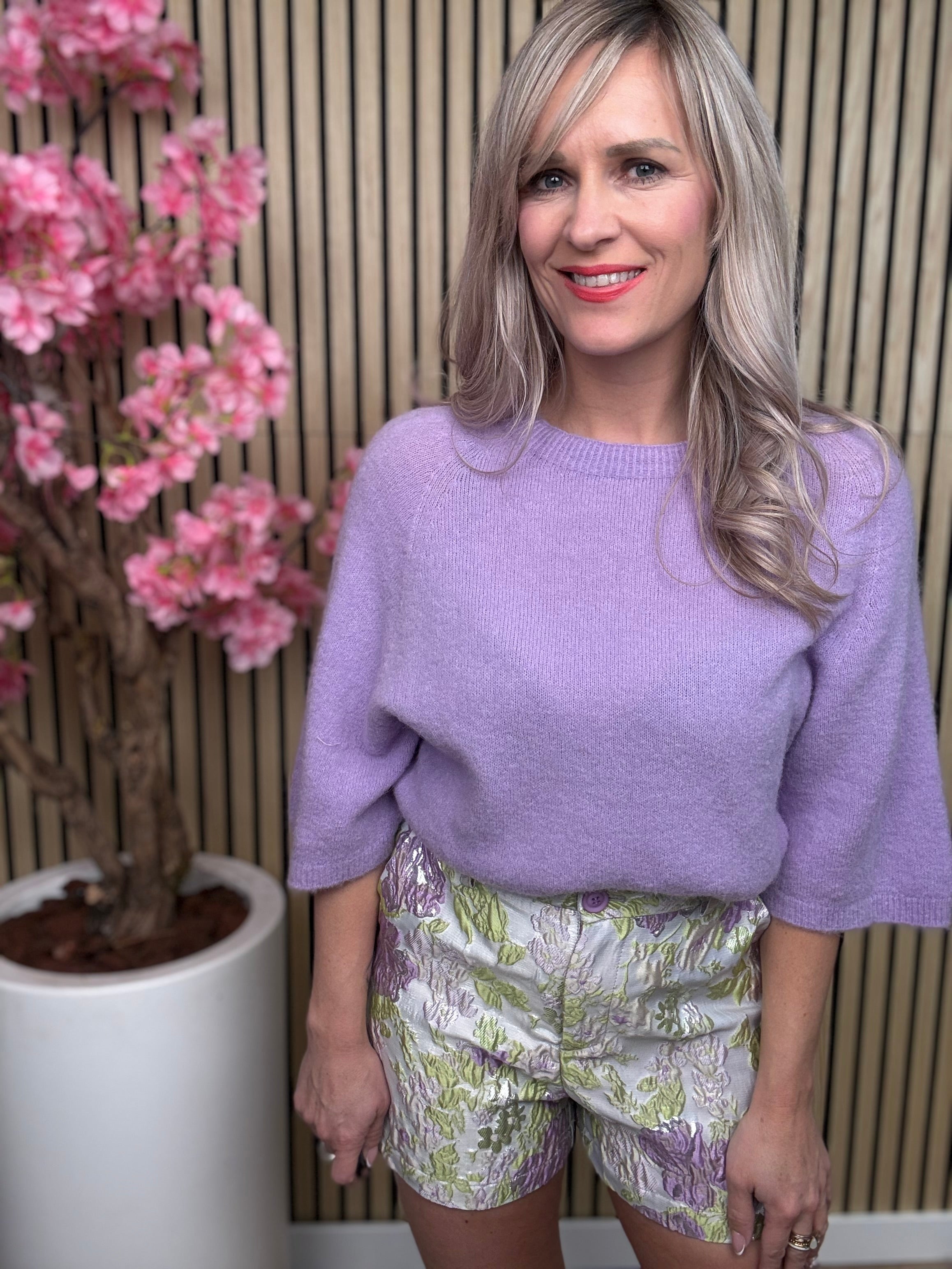 Short| Flower | Paars-Groen