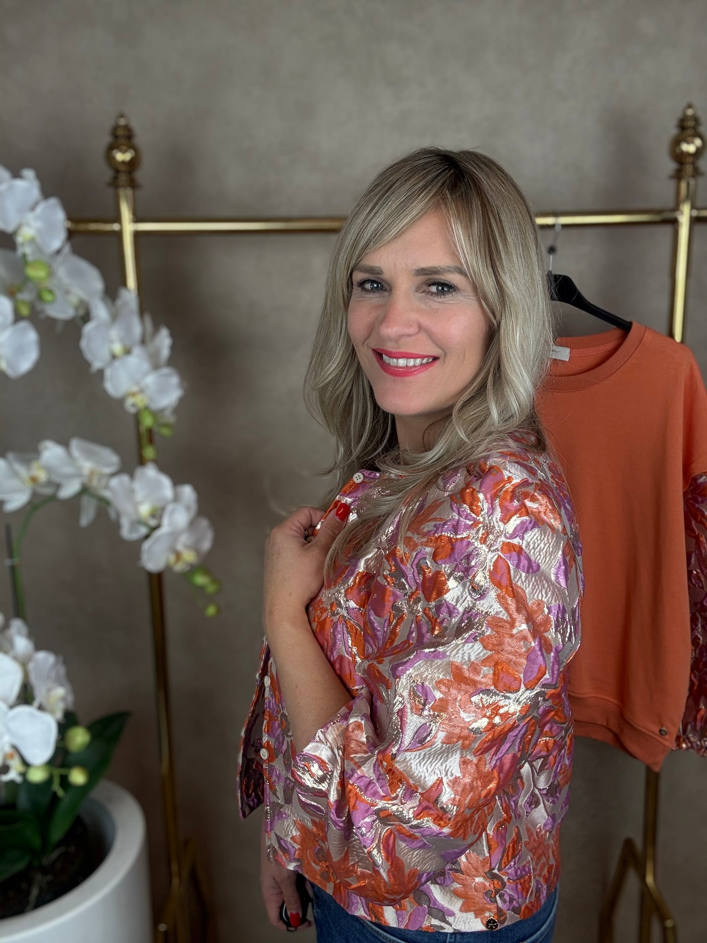 Jasje | Blouse | Oranje- Roze