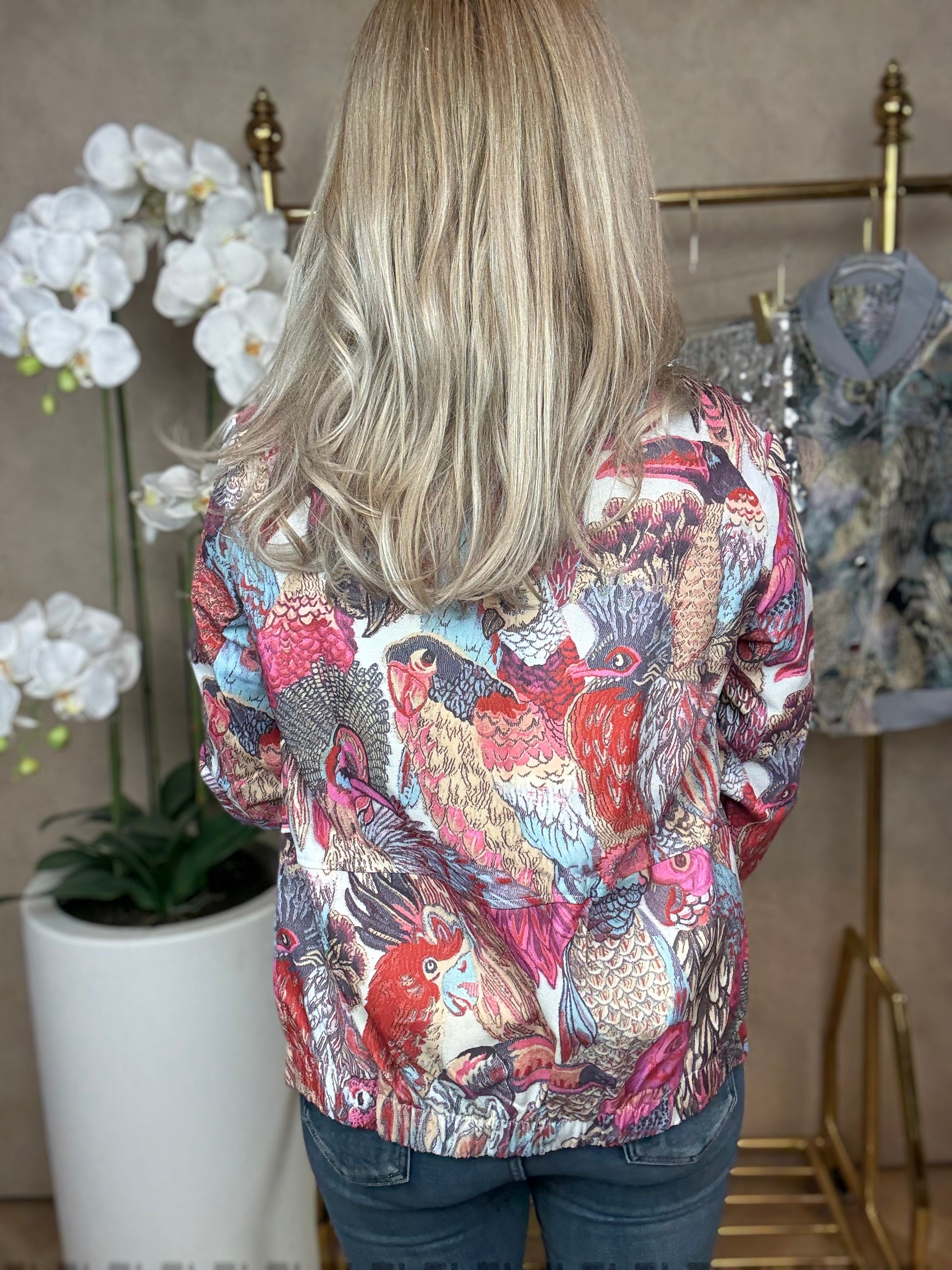 Bomberjack | Vogelprint | Rood