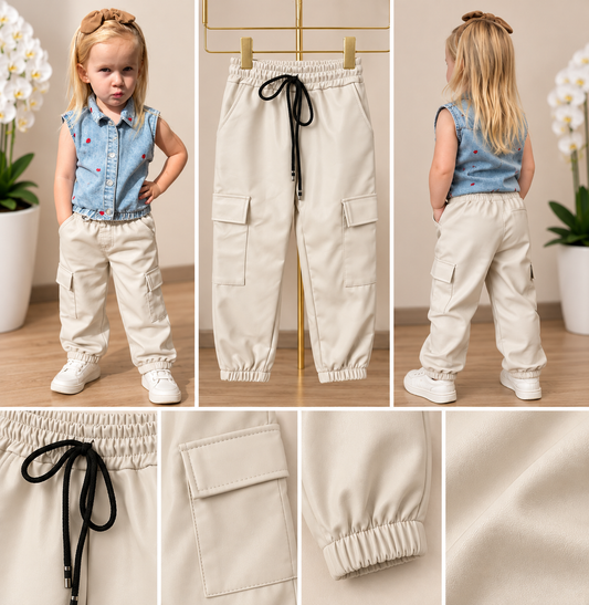 Broek | Cargo | Beige