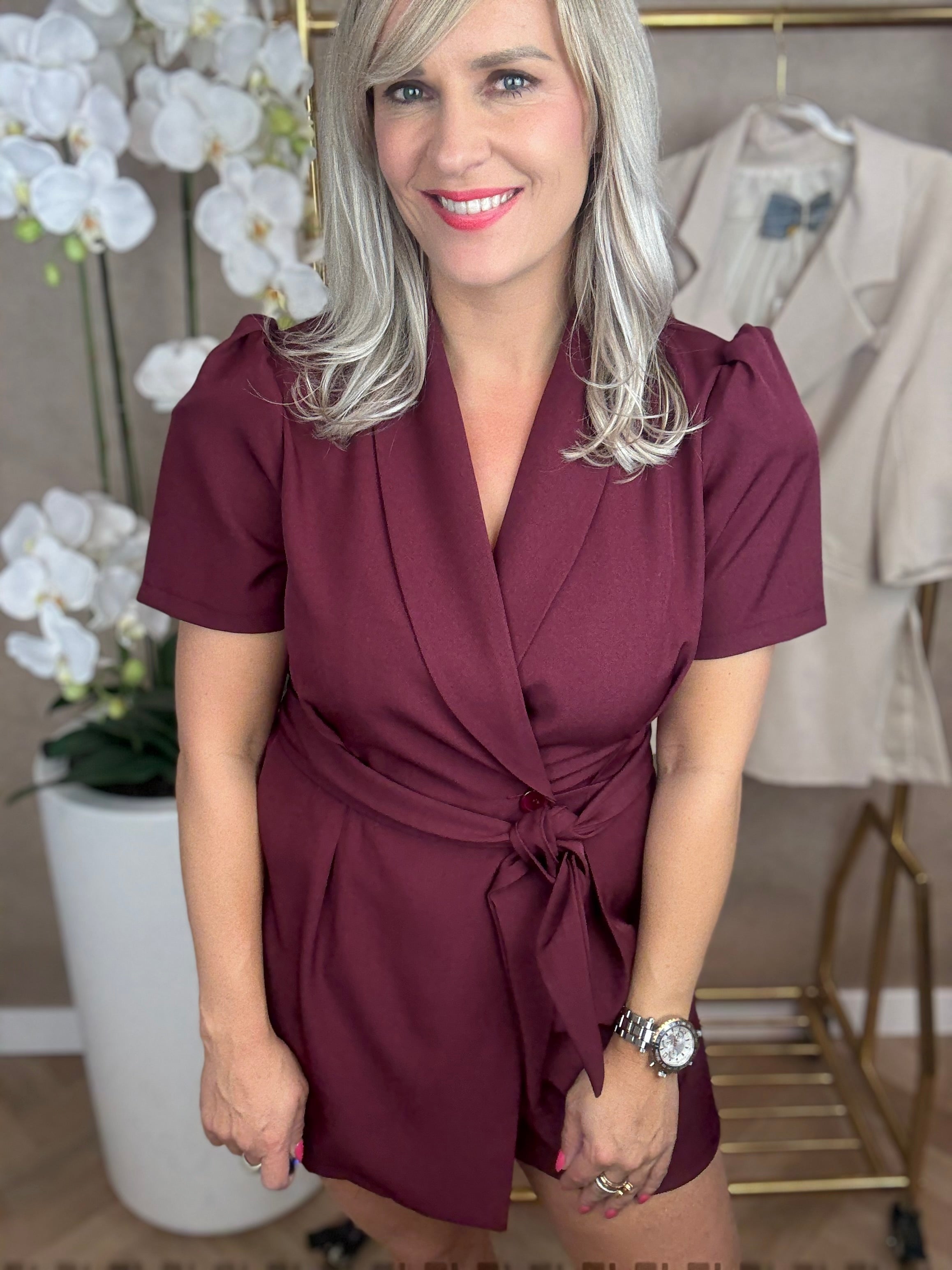 Jumpsuit | Milou | bordeaux rood