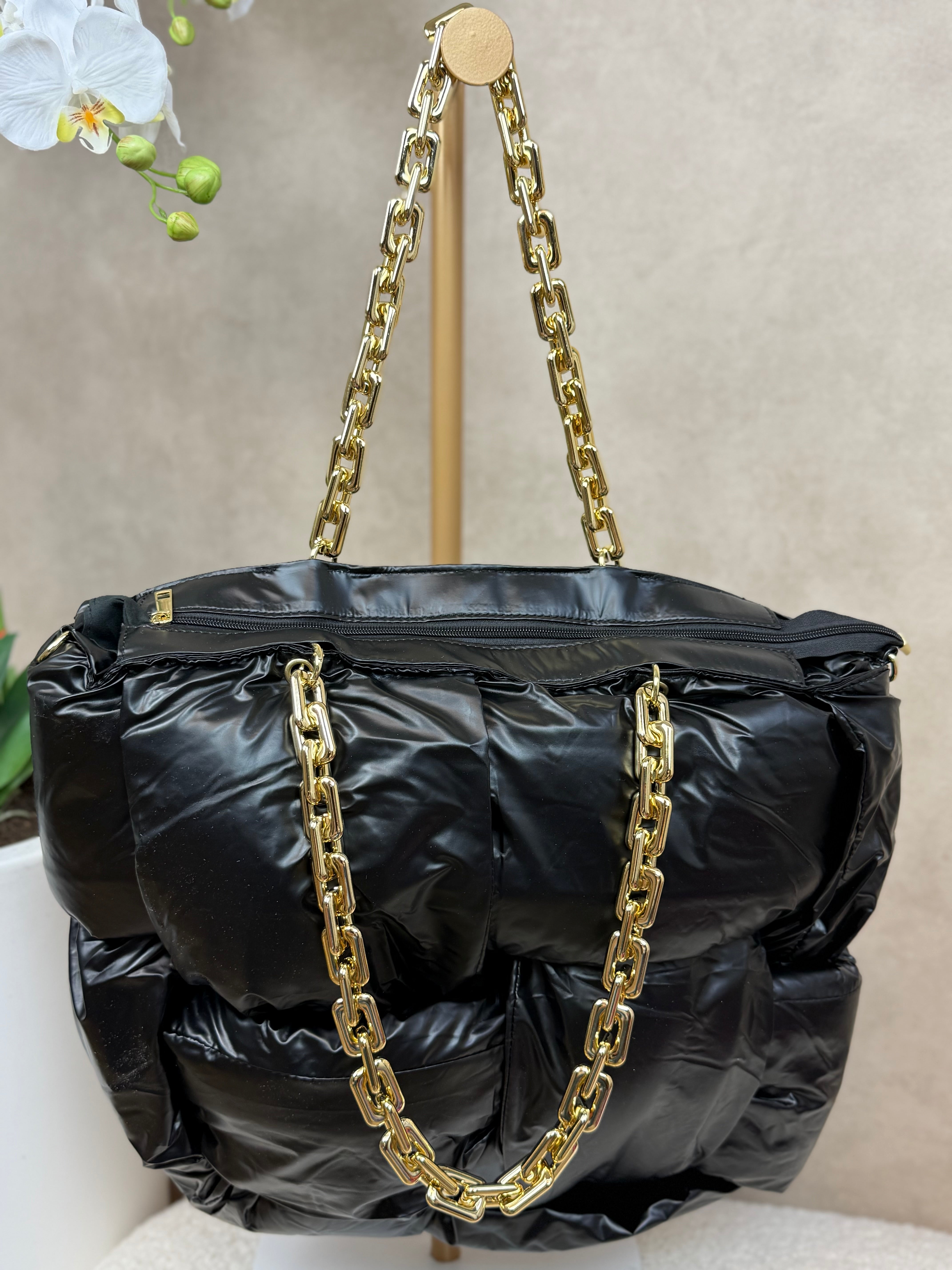 Tas | Puffy Chain | Zwart