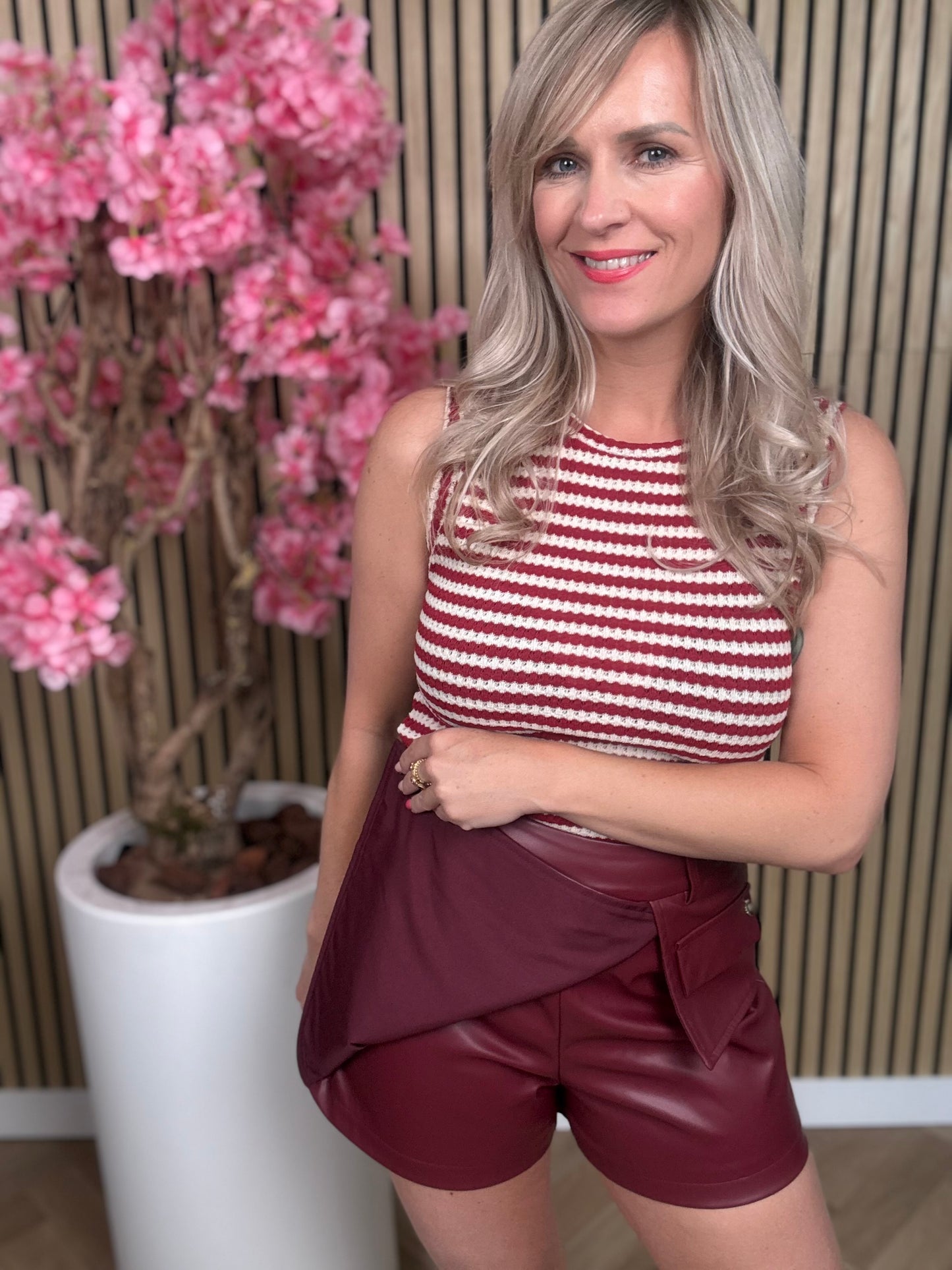 Skort | Ambika | bordeaux rood