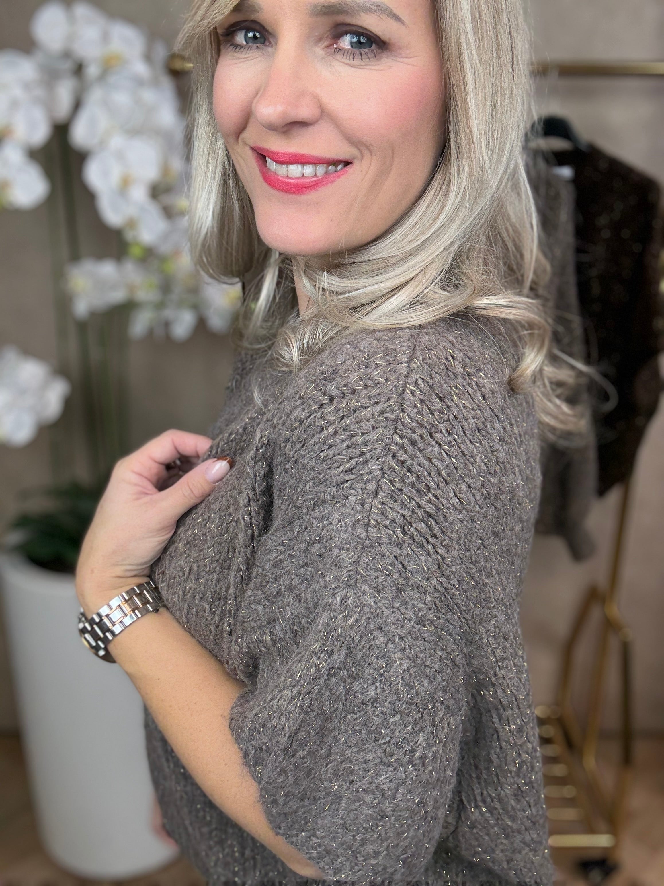 truitje | Ambika Gebreid  Taupe