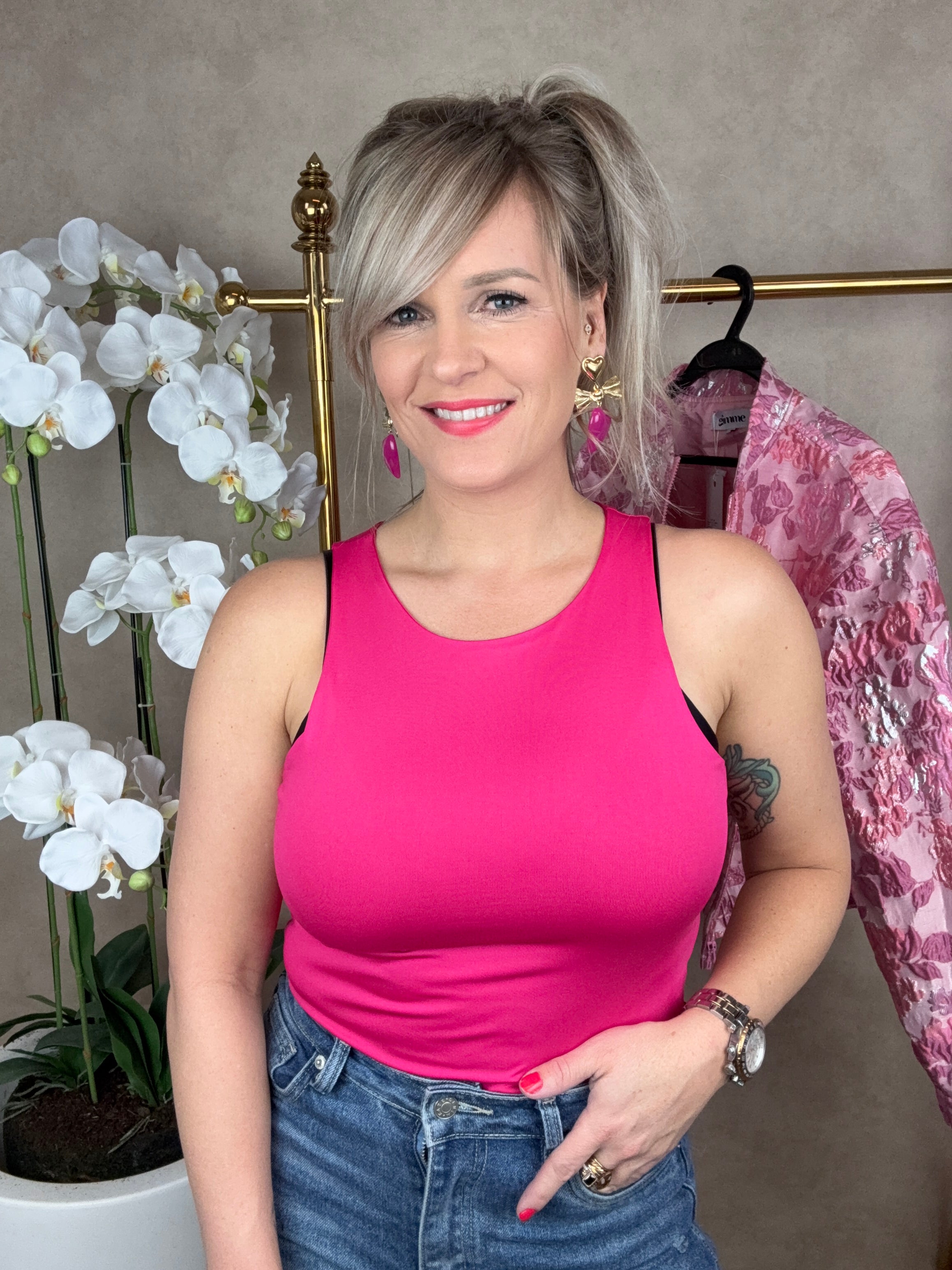 Body | Mouwloos | Roze