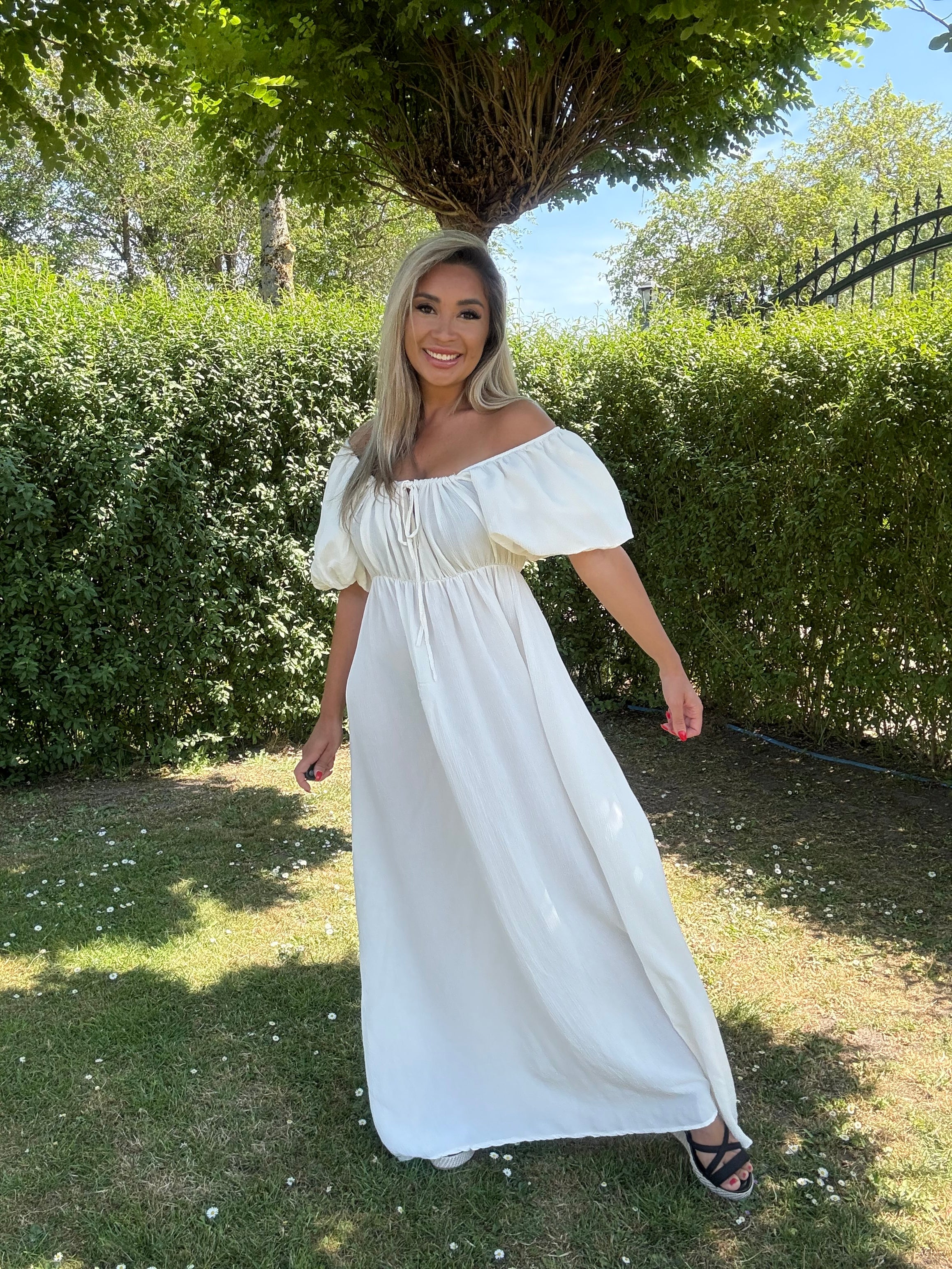 Jurk | Off-shoulder | Creme