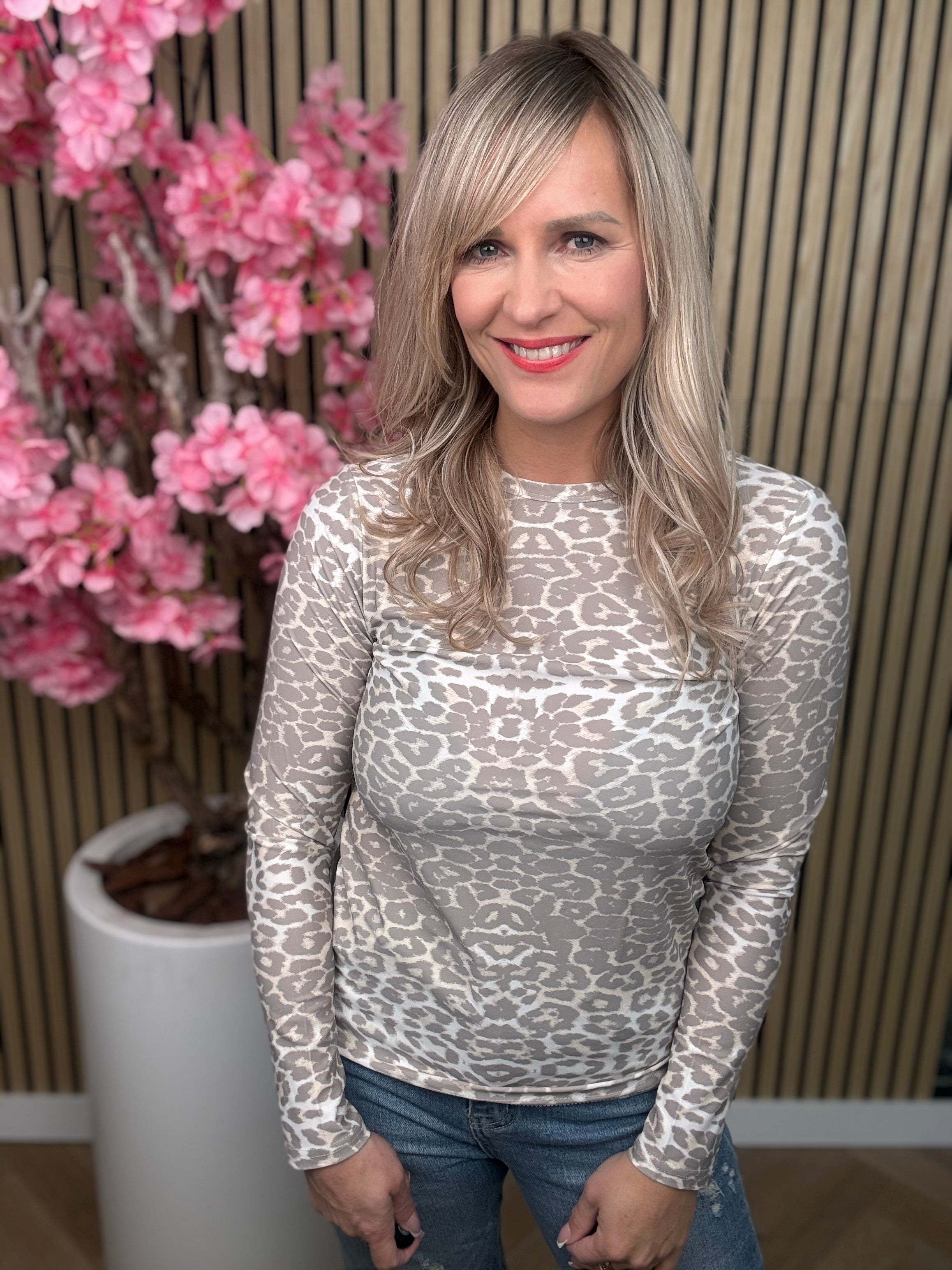 Azzurro | Longsleeve top | Leopard