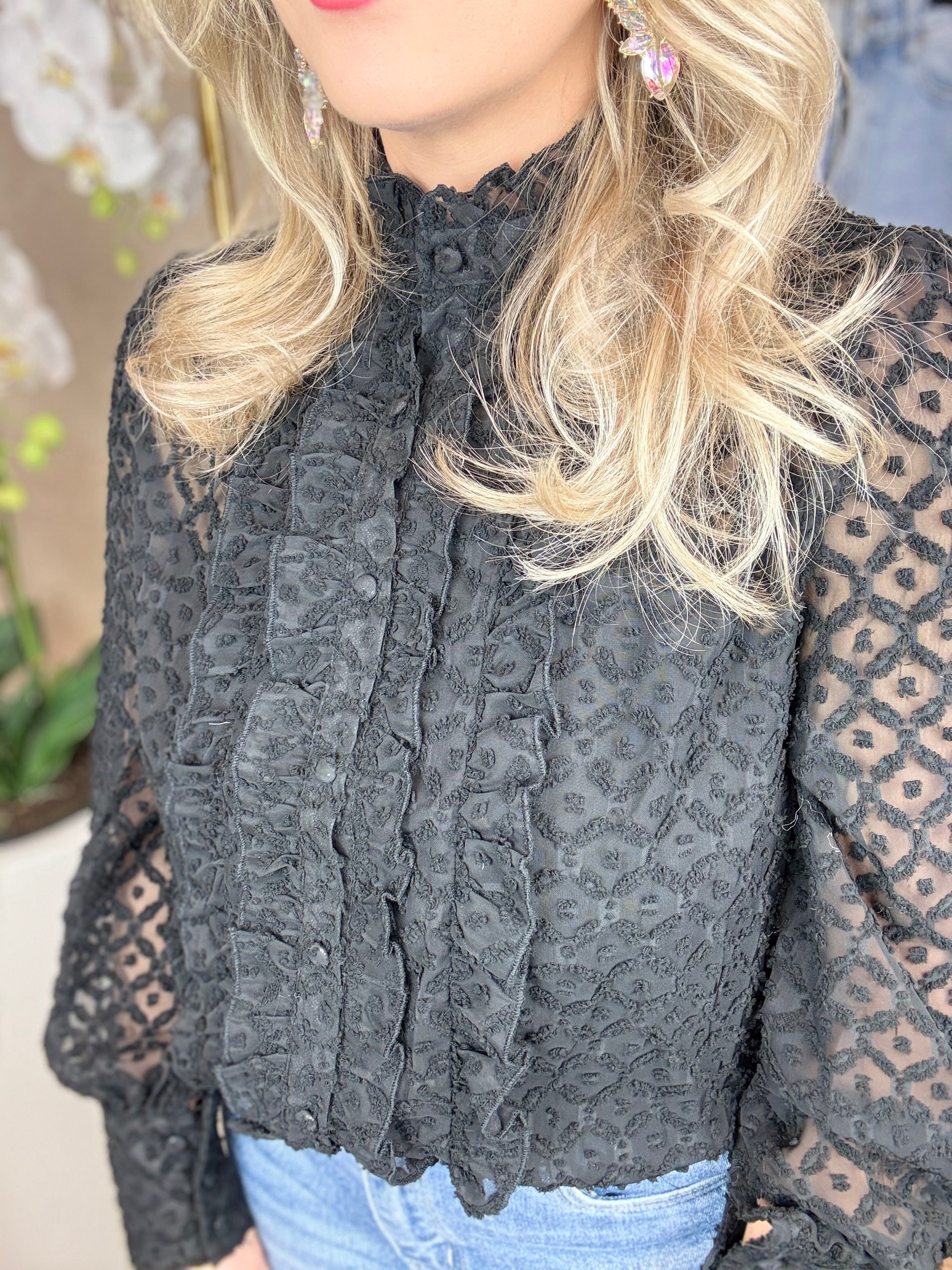 Blouse | Maureen | Zwart