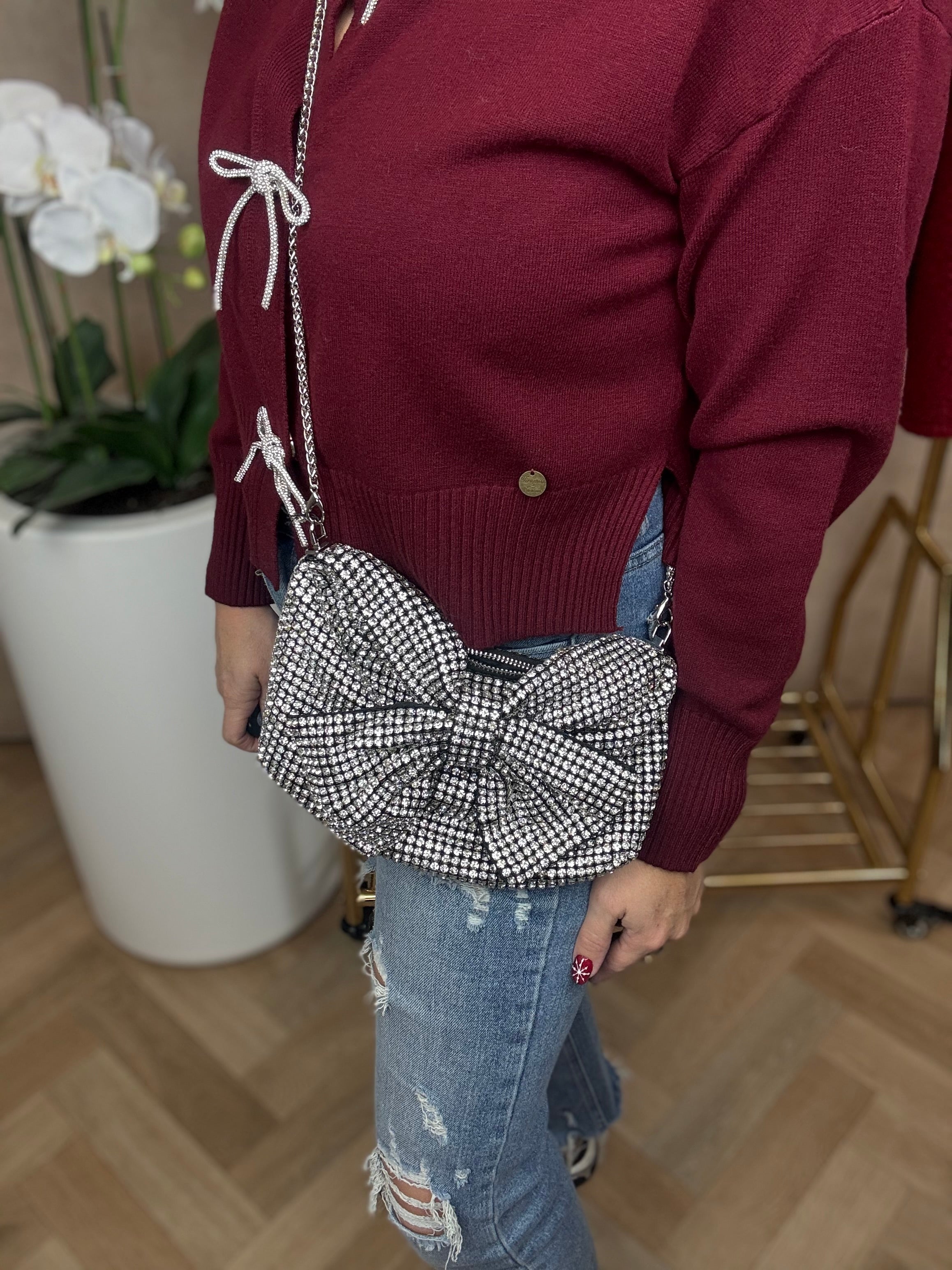 Handtas | Strik | Zilver