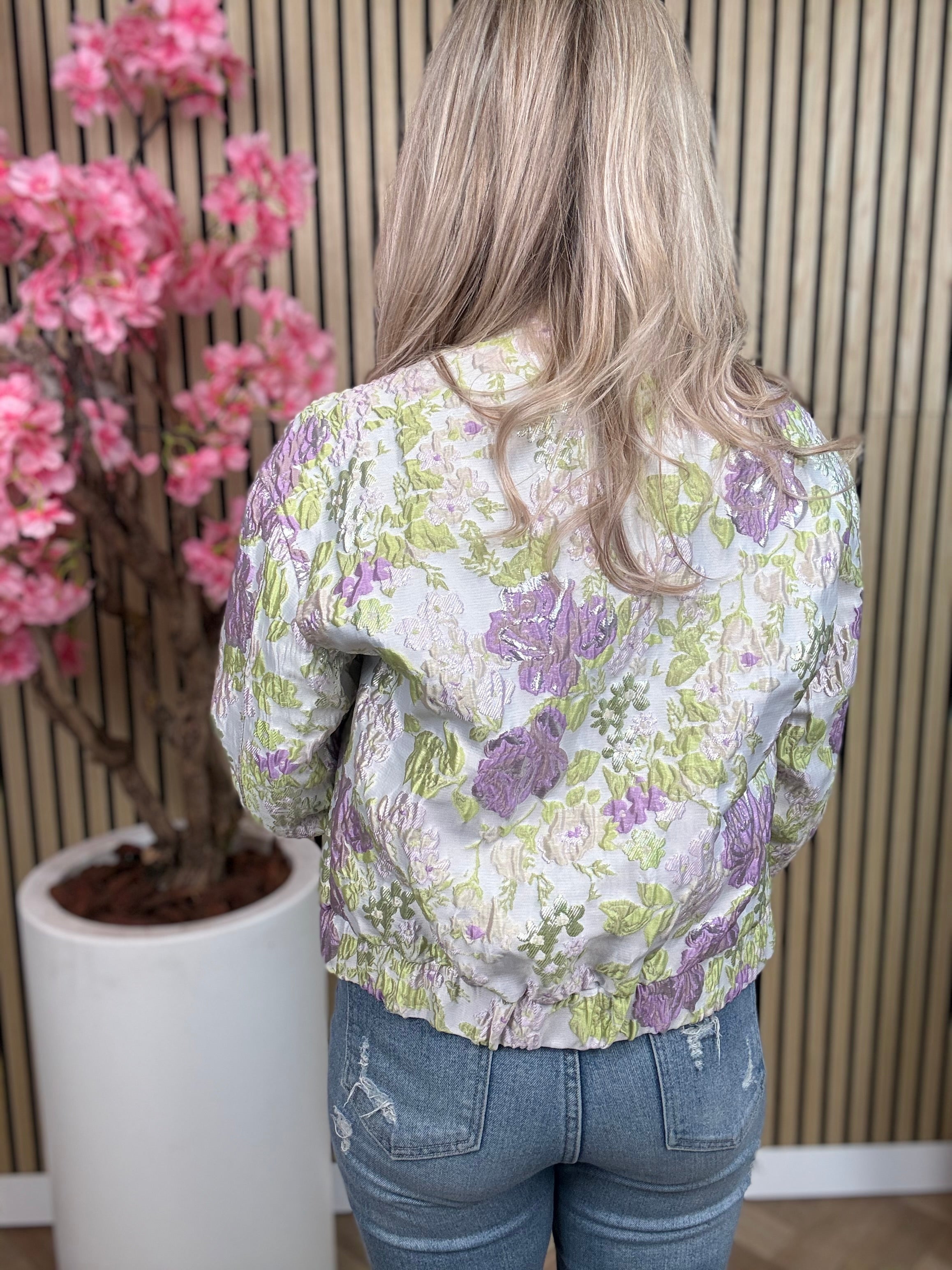 Bomber | Flower| Paars-Groen