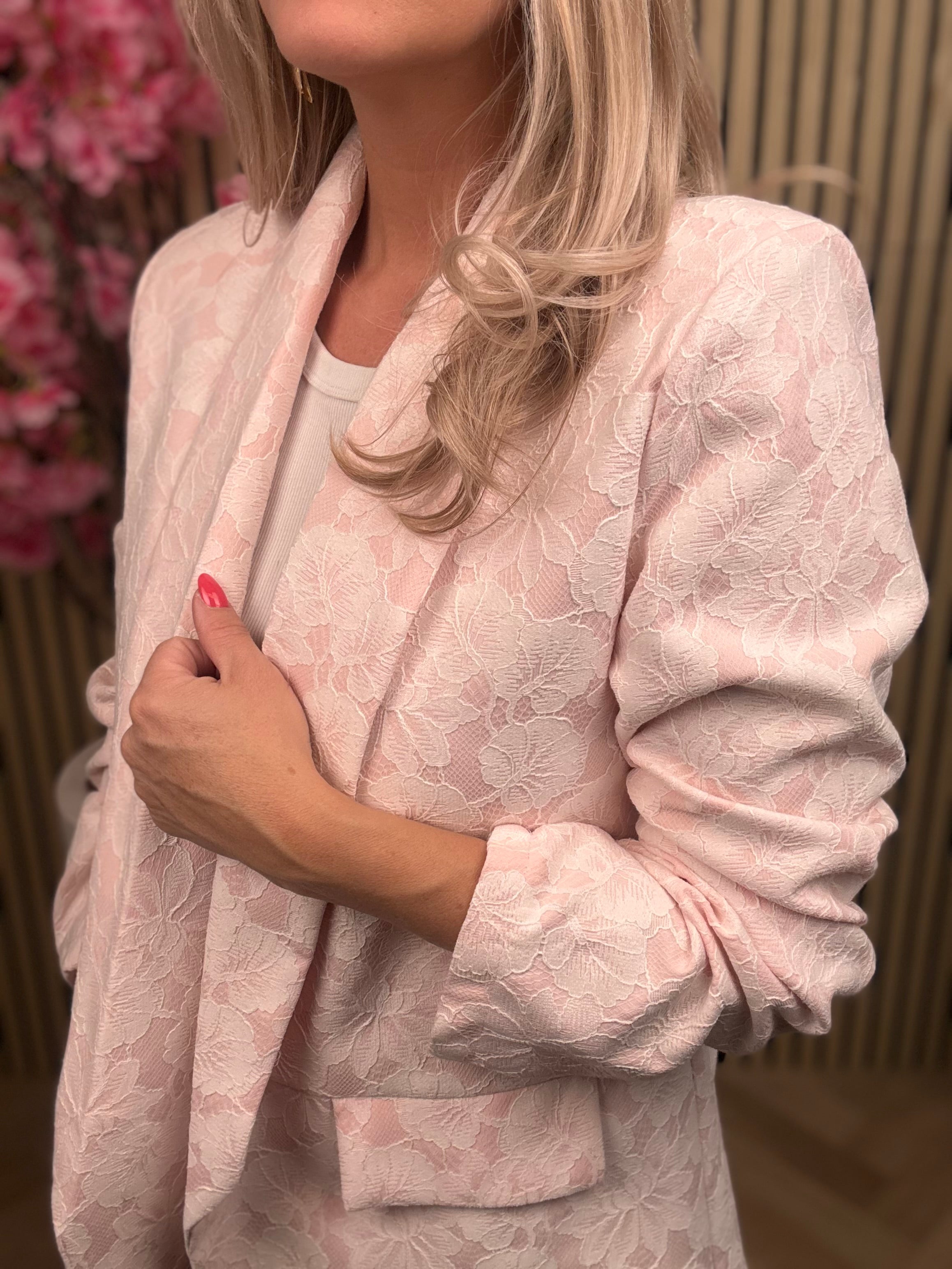 Blazer | Kant Bloem | Roze