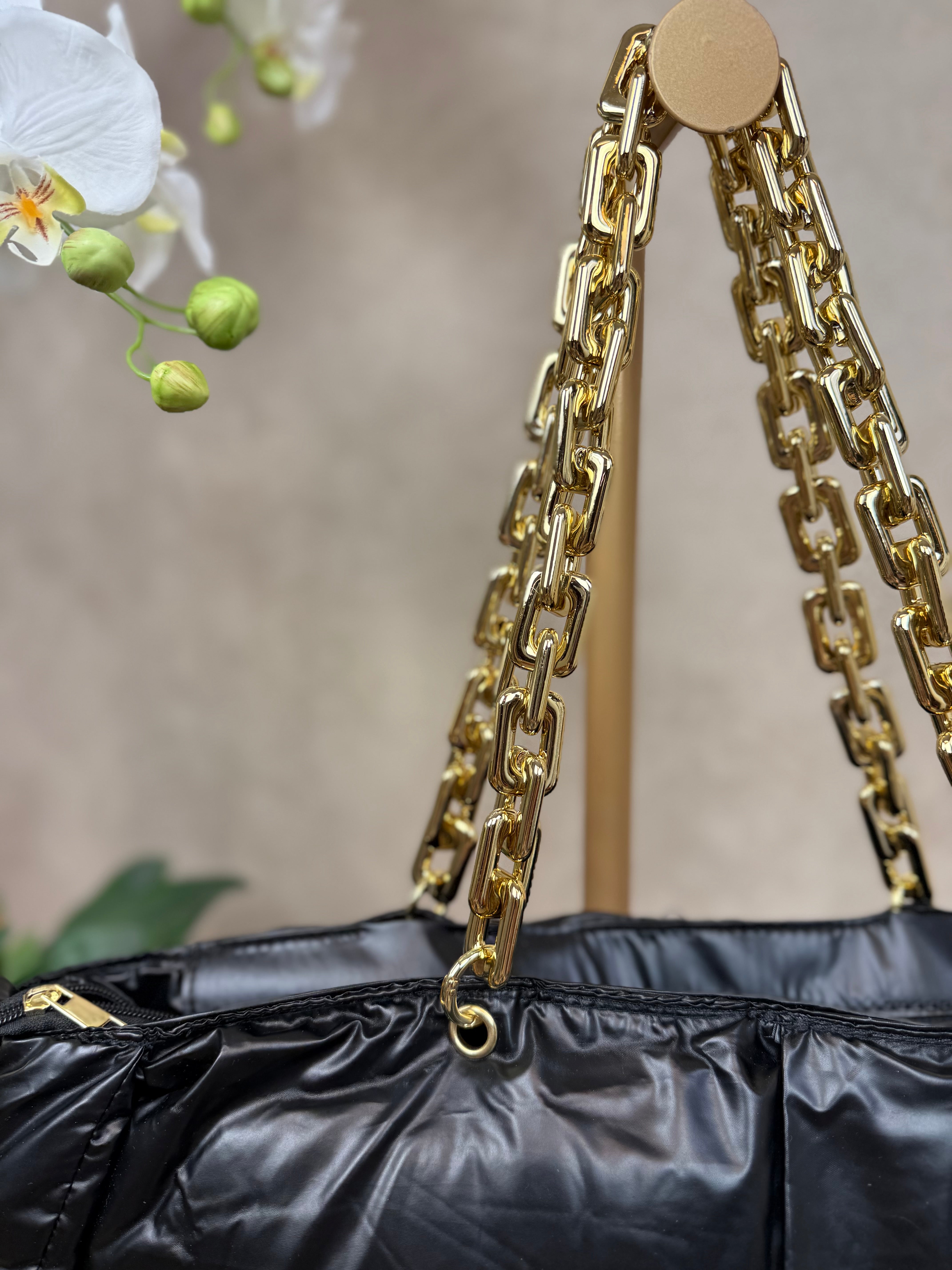 Tas | Puffy Chain | Zwart