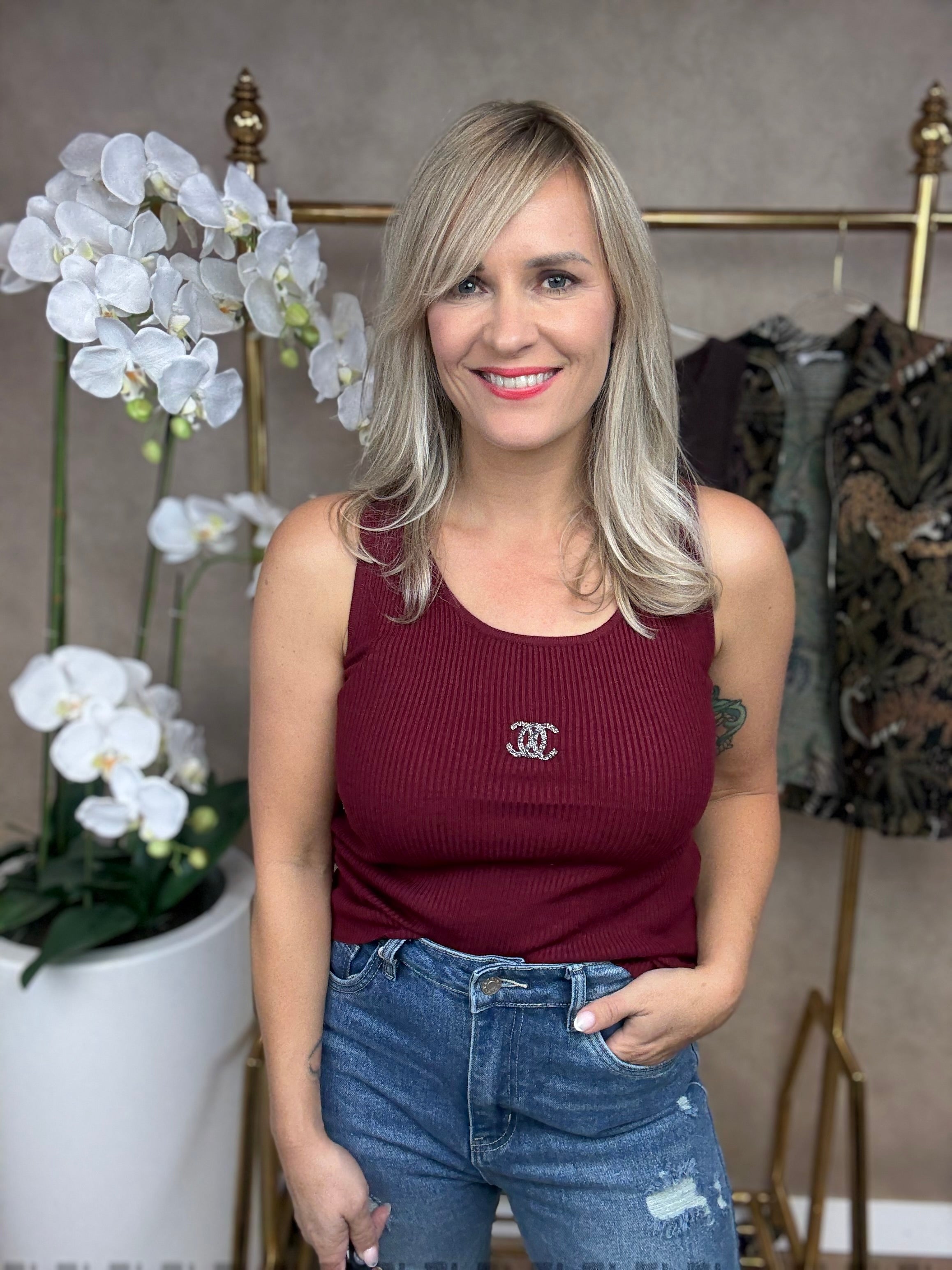 Top | Basic | Bordeaux rood