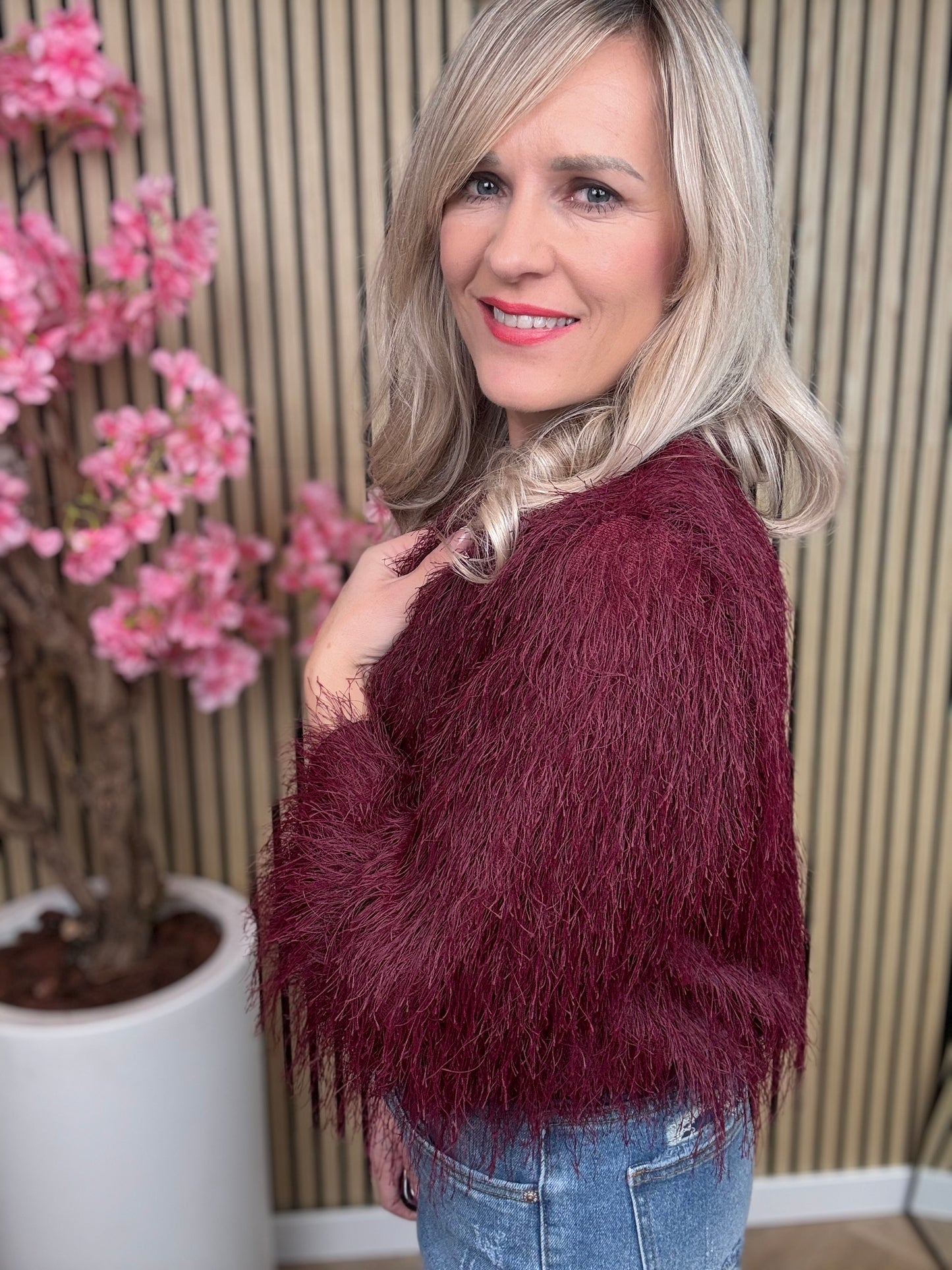 Vestje | Louisa | Bordeaux rood