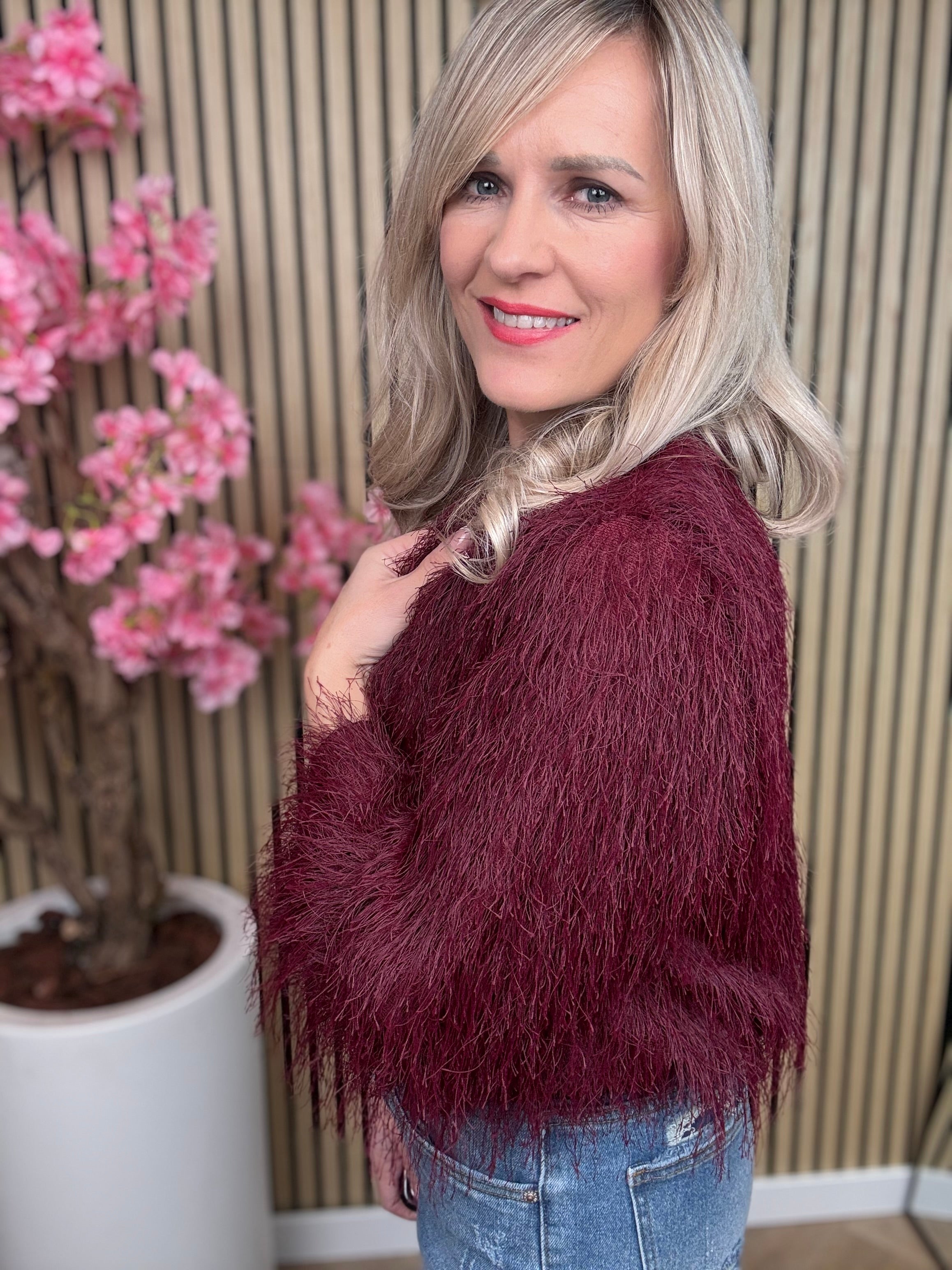 Vestje | Louisa | Bordeaux rood