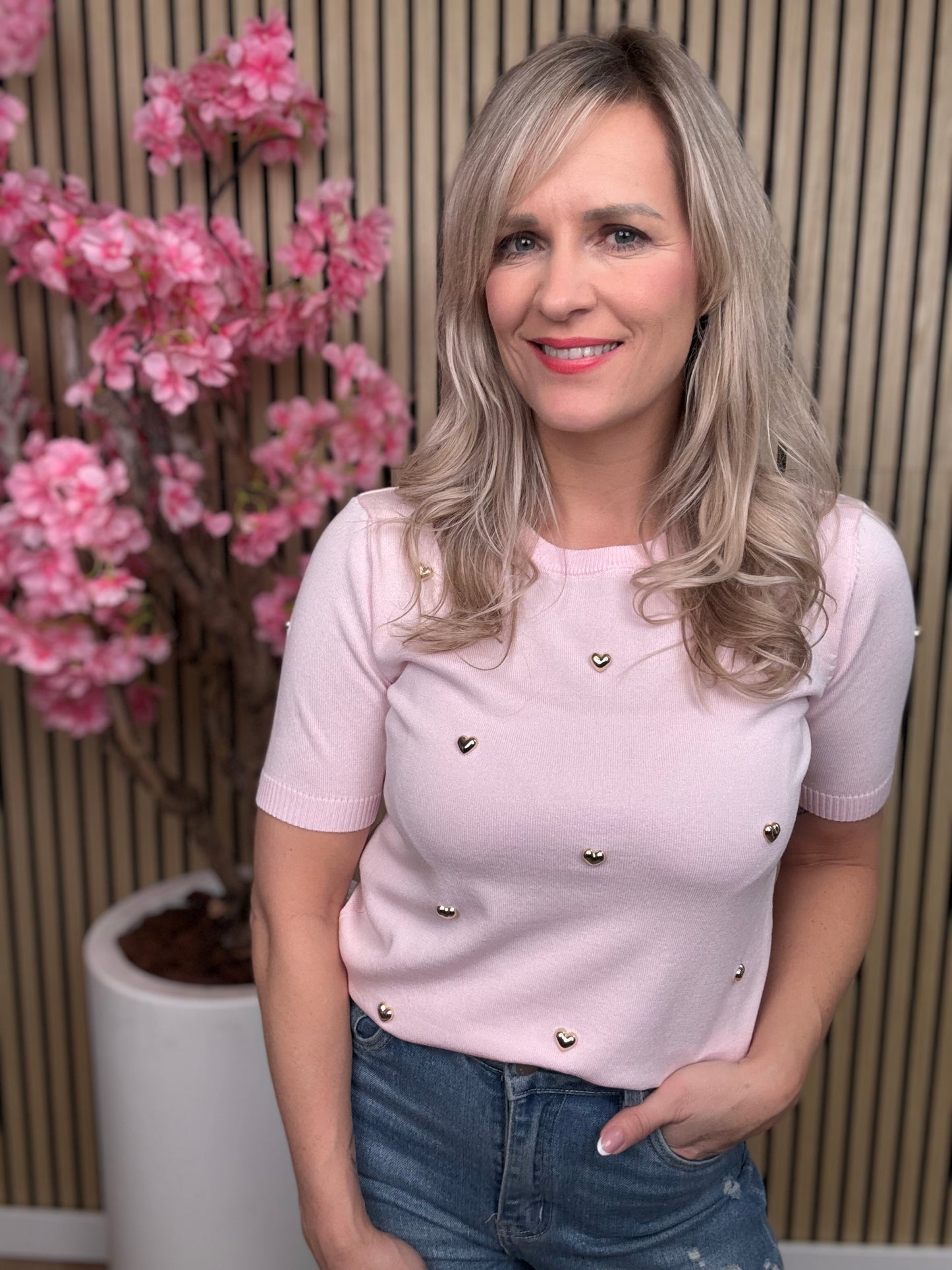 Shirt | Love | Roze