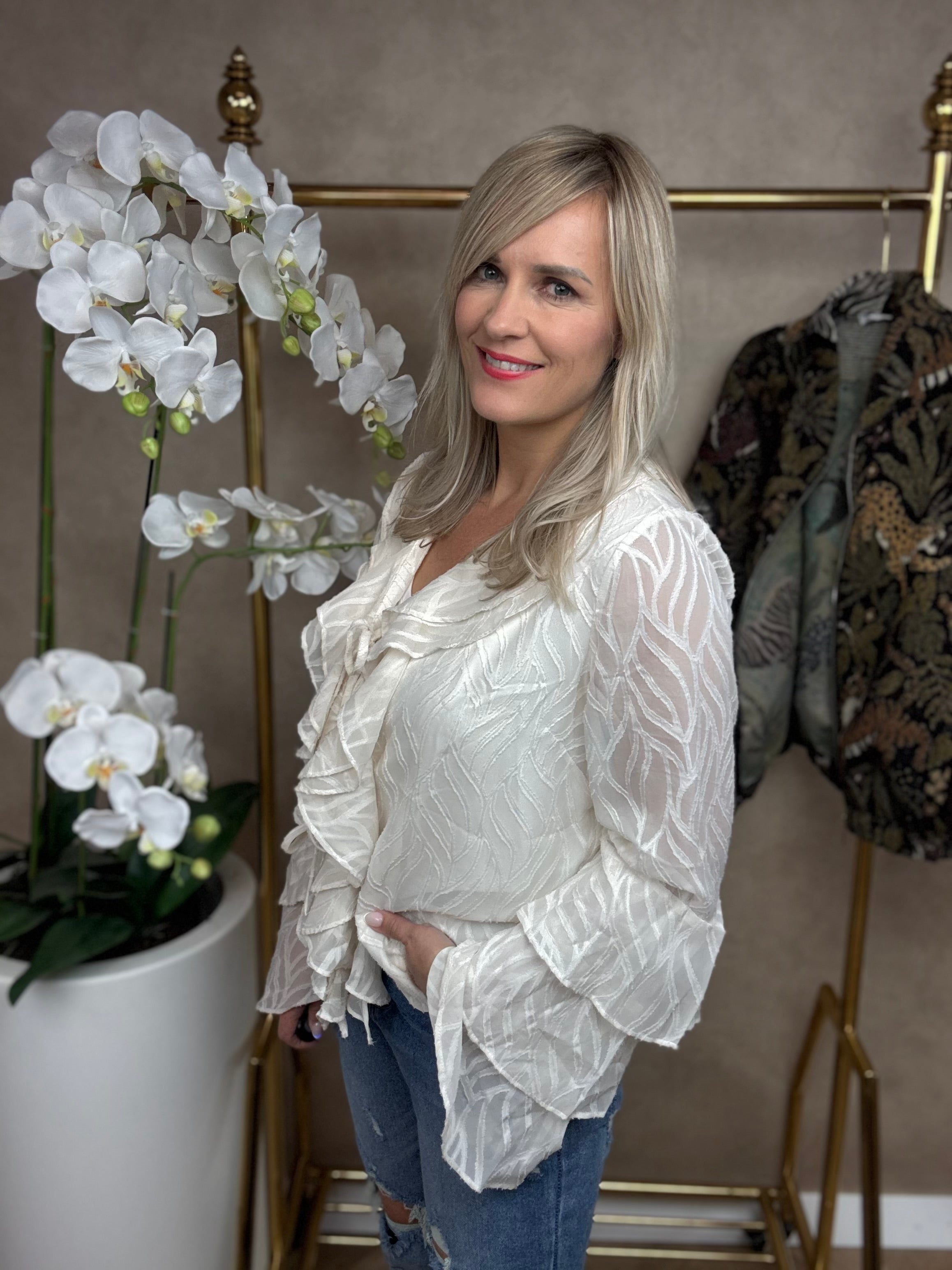 Blouse | Jill | Beige