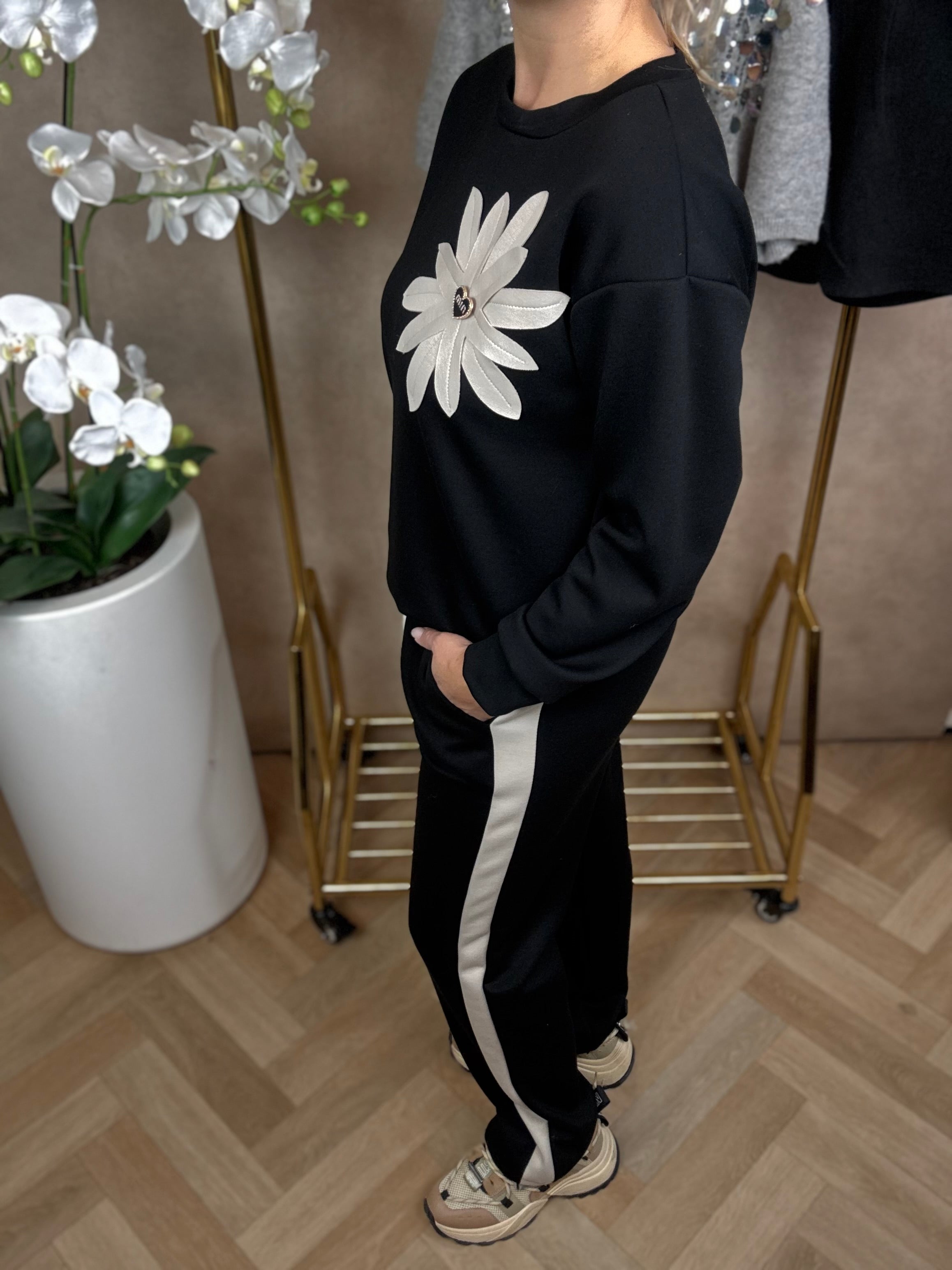 2-Delige set | Bloem | Zwart