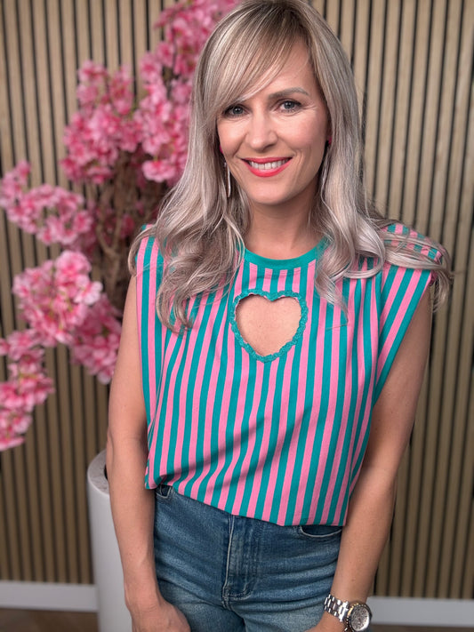 Top | Groen en roze | Hartje