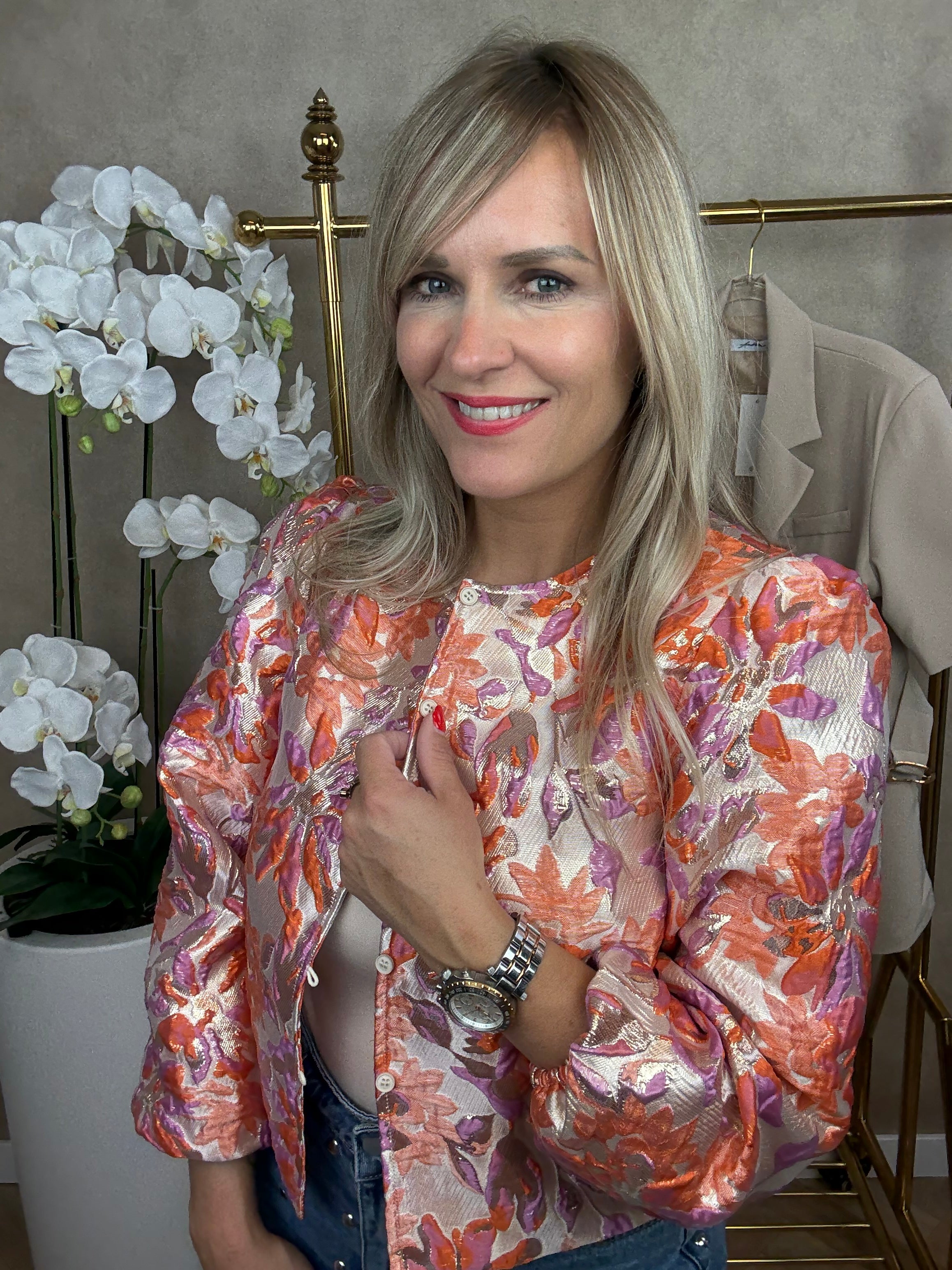 Jasje | Blouse | Oranje- Roze