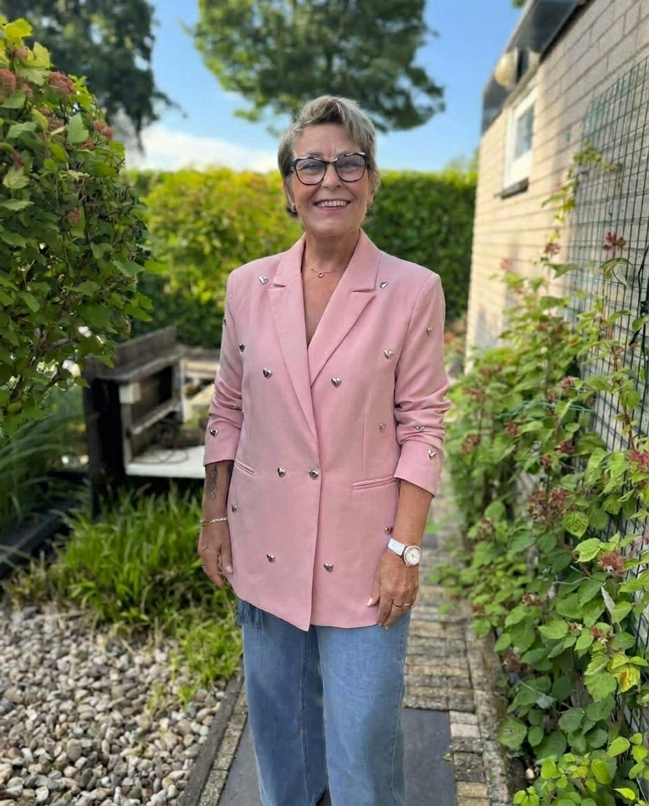 Blazer | Hartjes | Roze