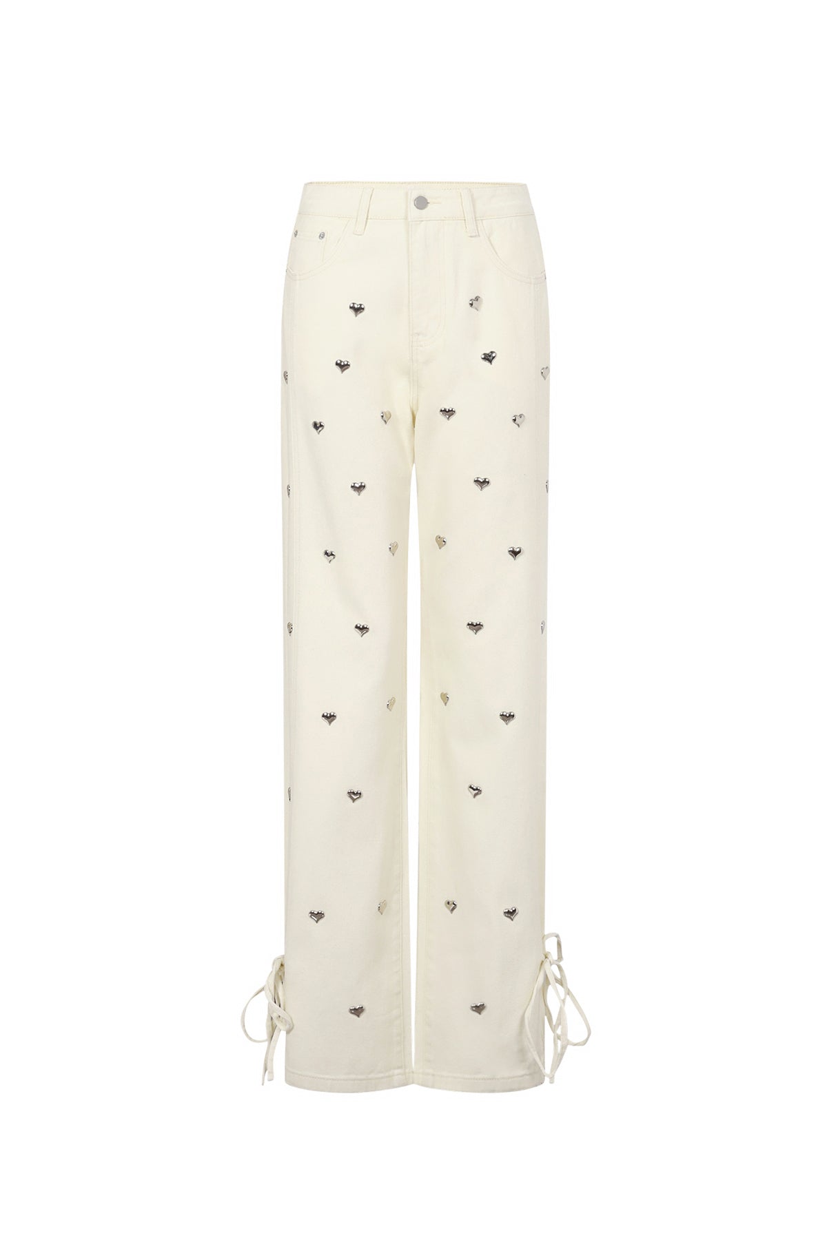 Jeans | Hartjes | Gebroken wit