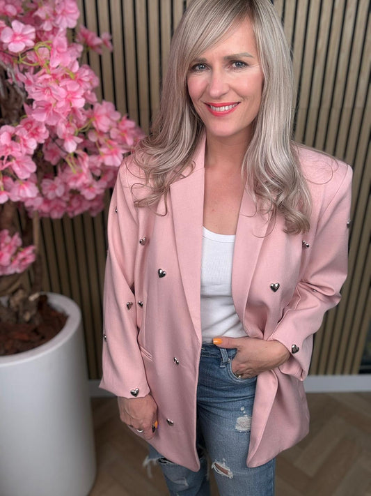 Blazer | Hartjes | Roze
