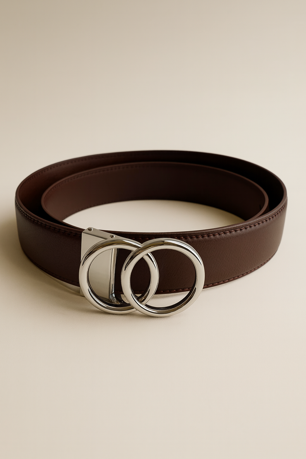 Automatische riem | Donkerbruin | Zilver