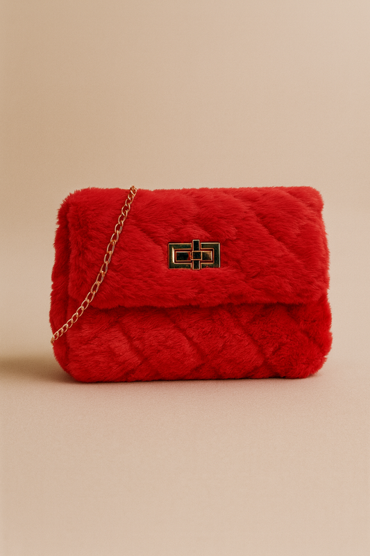 Tas | Fluffy | Rood