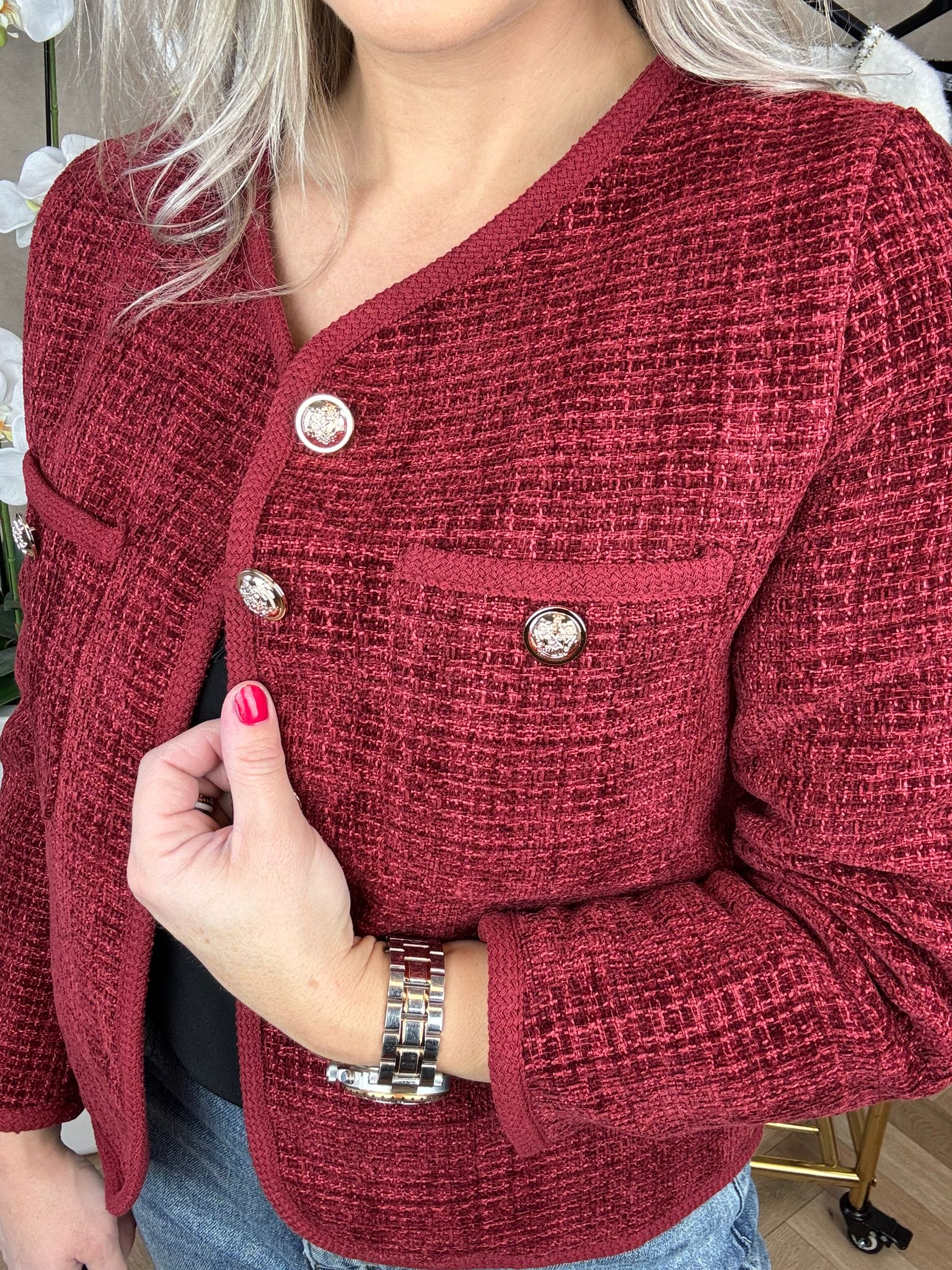 Vestje | Jennifer | Bordeauxrood