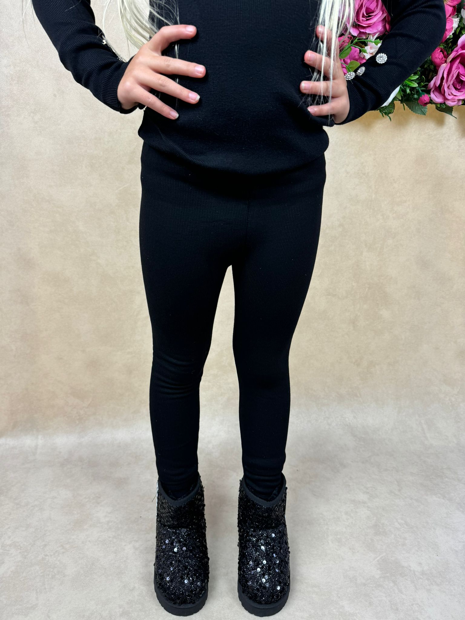Warme legging | Yara | Zwart