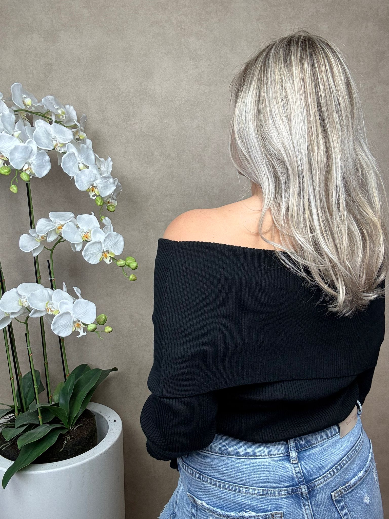 Off shoulder top | Yvette | Zwart