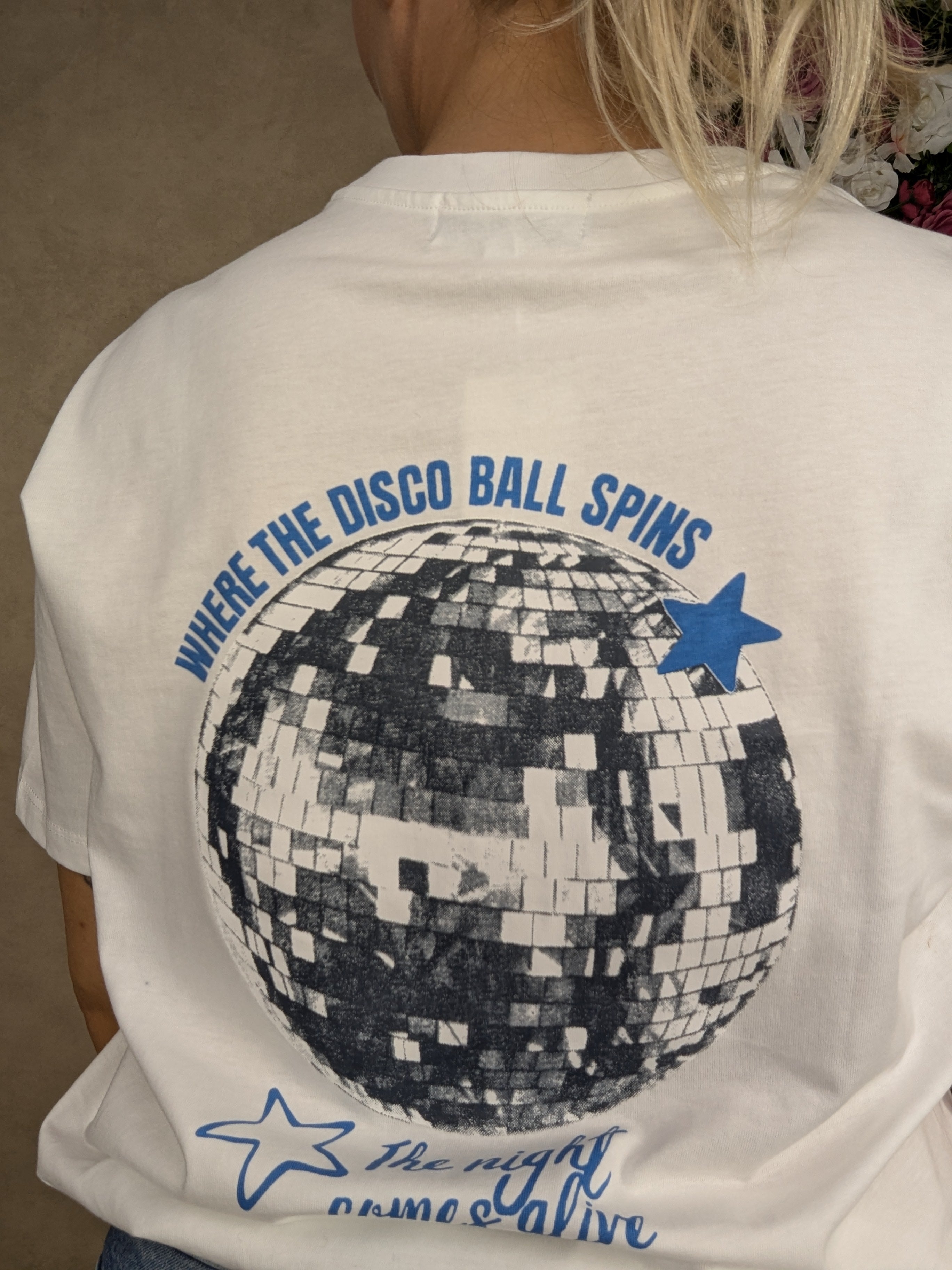 T-shirt | Disco Ball | Wit