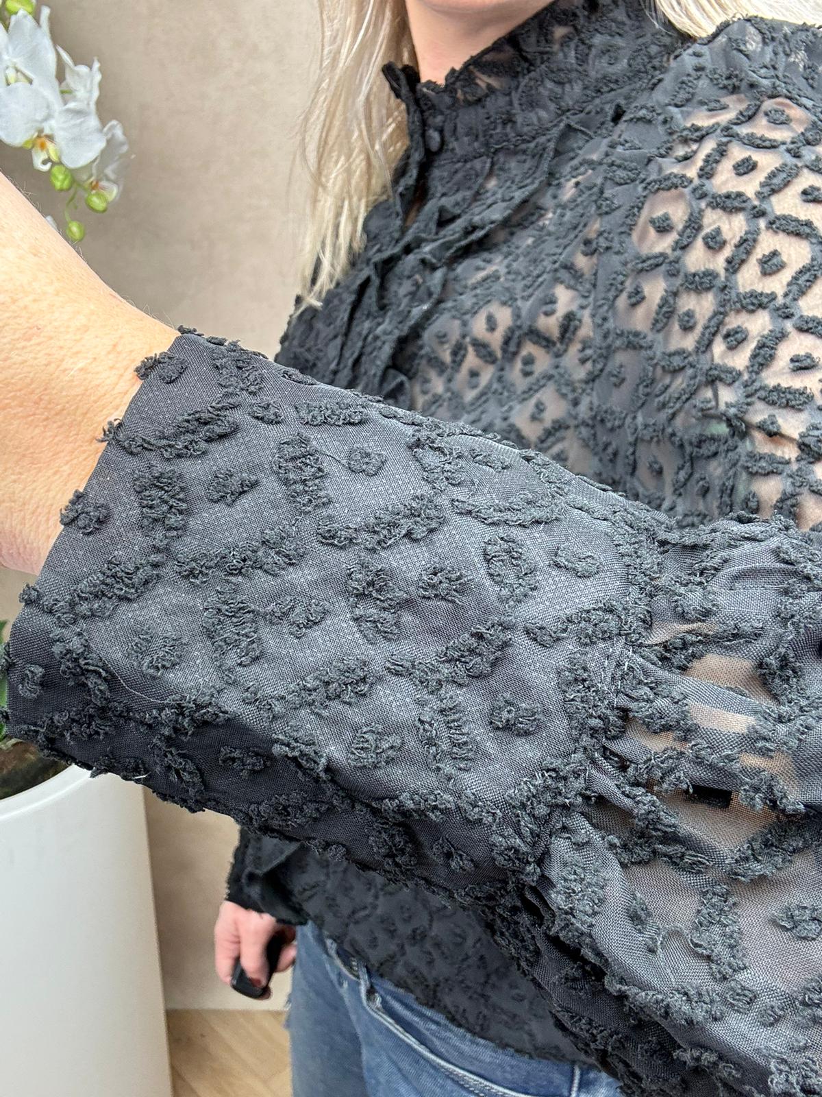 Blouse | Maureen | Zwart