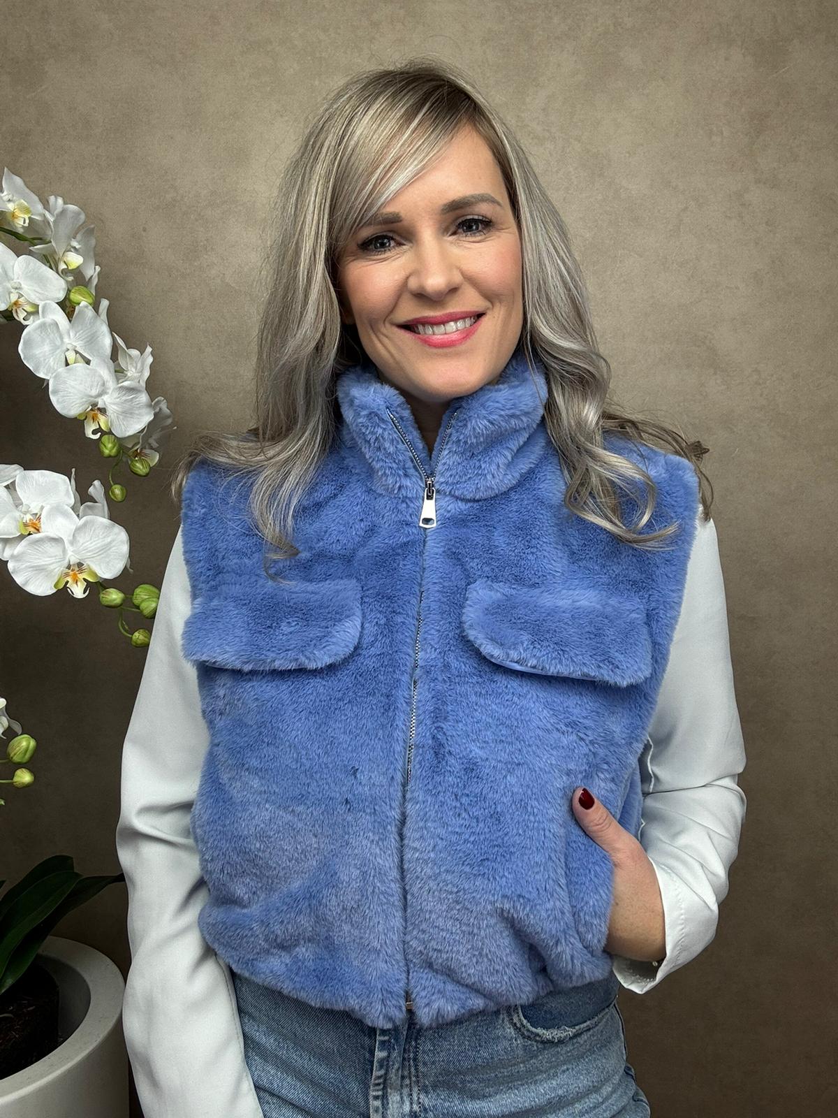 Bodywarmer| Bont | Blauw