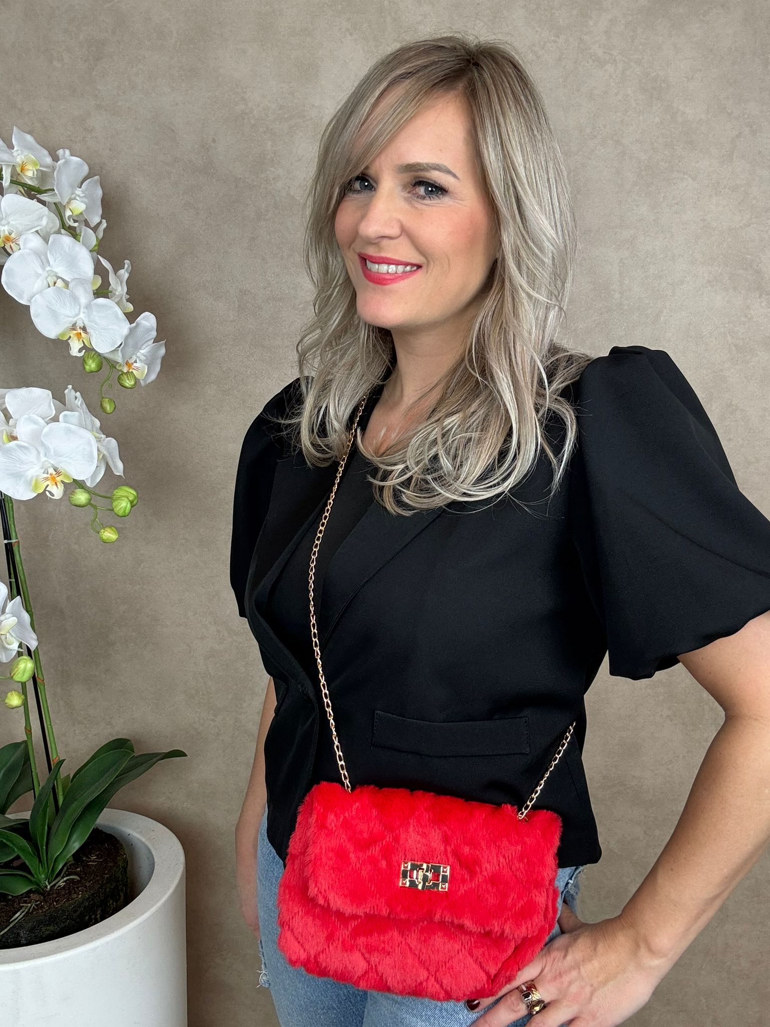Tas | Fluffy | Rood