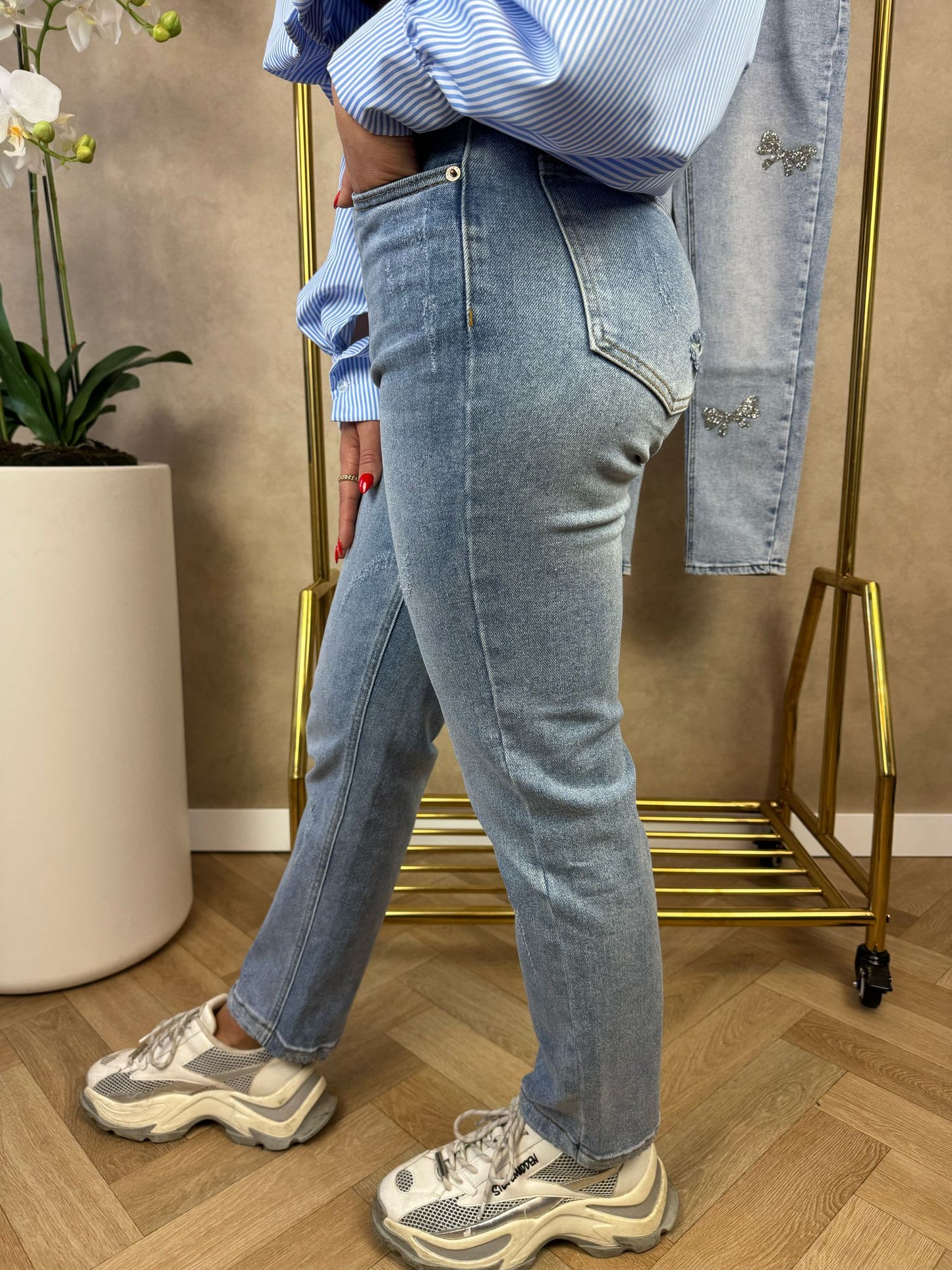 Jeans | Mom fit | Blauw